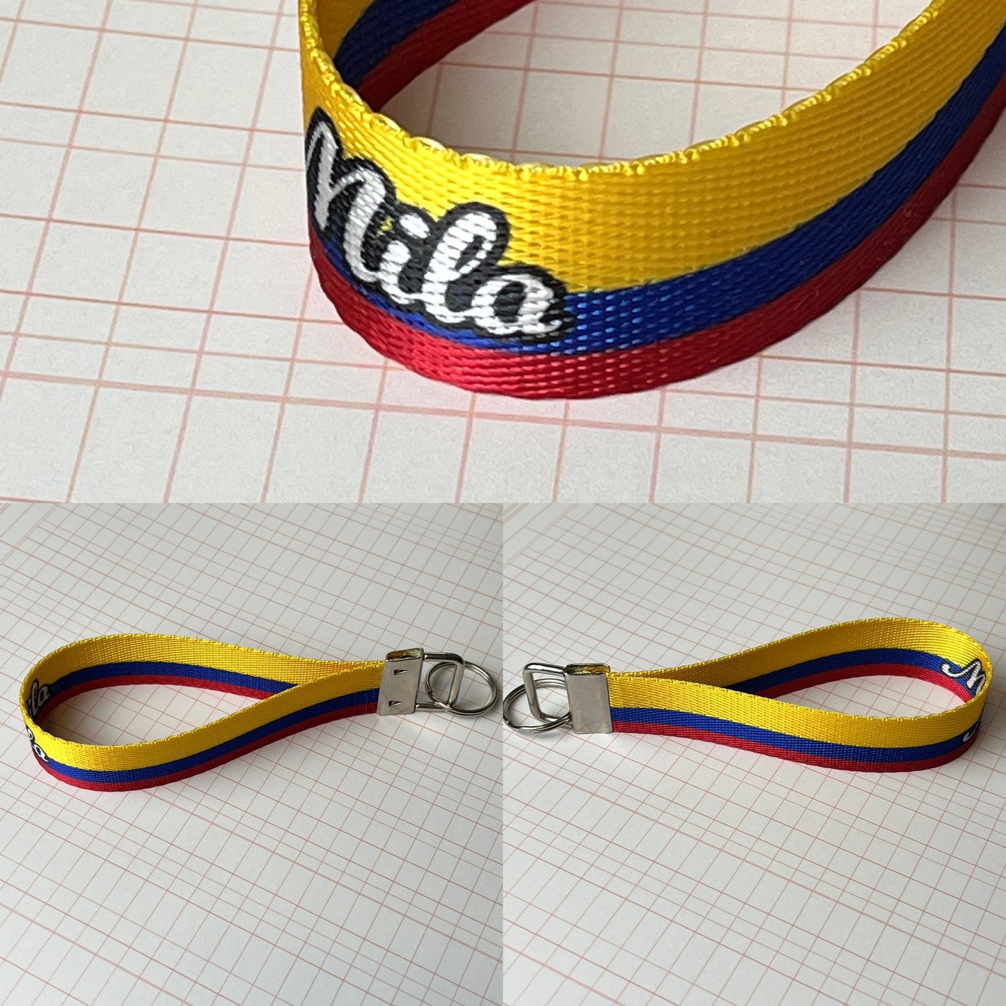 "Mila" Colombia Nylon Keychain Key Fob - Clearanced Extra Item