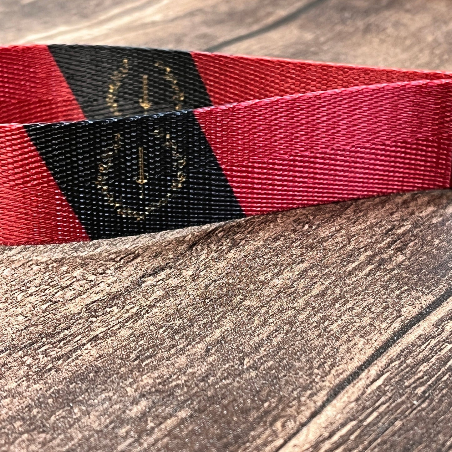 Black American Heritage Flag Personalized Name Nylon Key Fob - Custom Wristlet Keychain