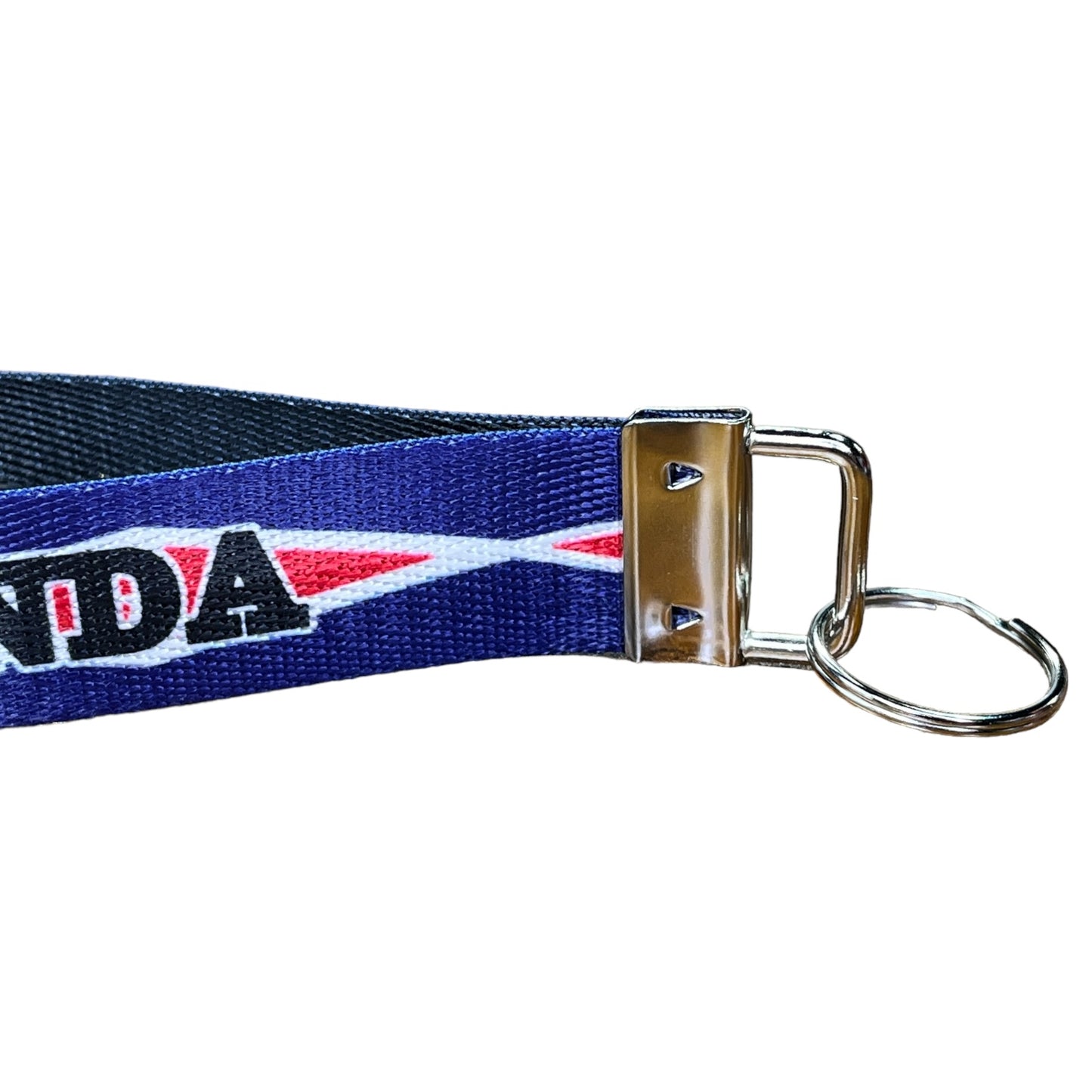 Cowboy Geometric Red, White and Blue Personalized Nylon Key Fob - Custom Wristlet Keychain