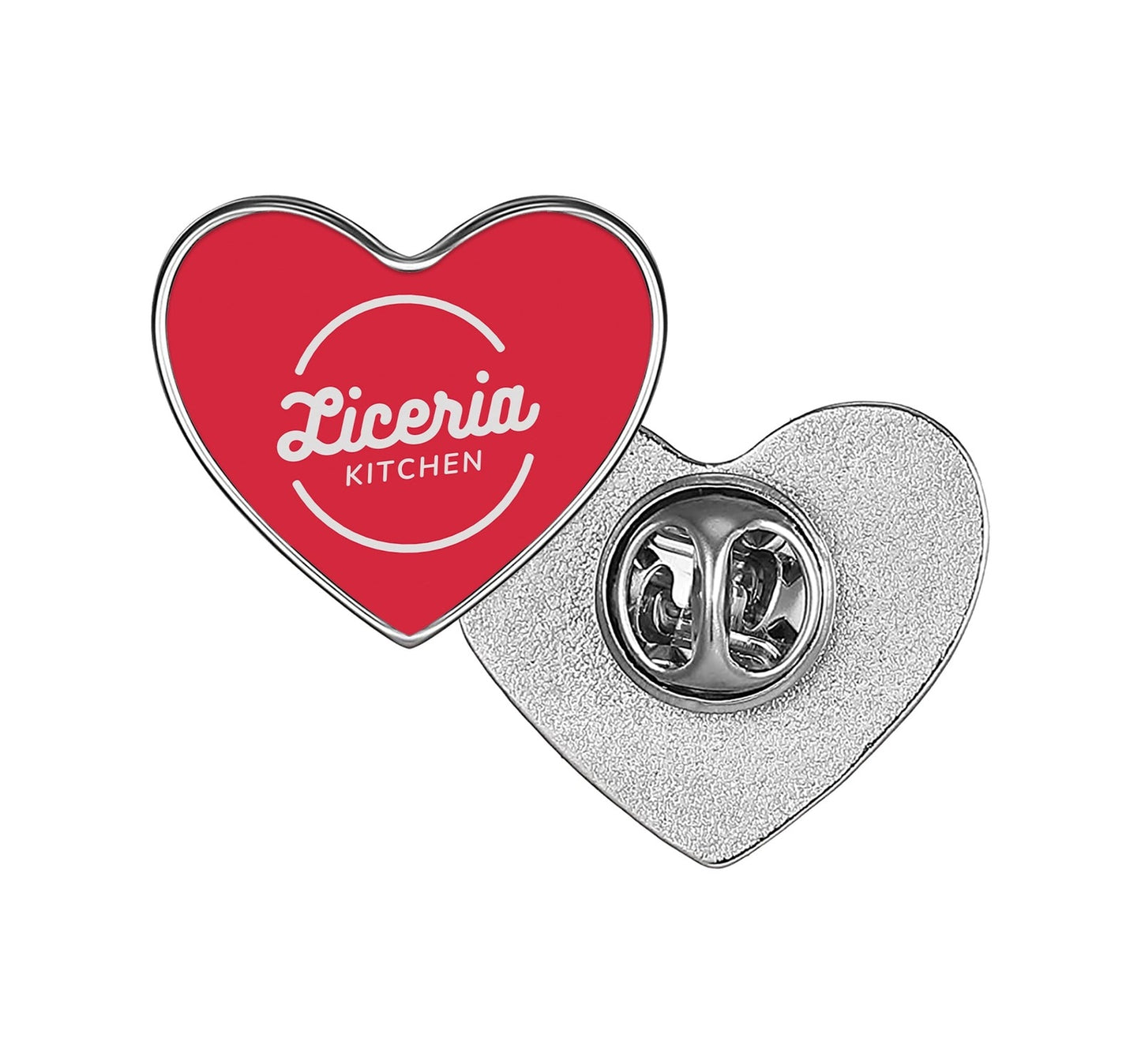 Custom Business Logo Metal Circle, Heart or Square Pin Buttons - Bulk Discounts Available