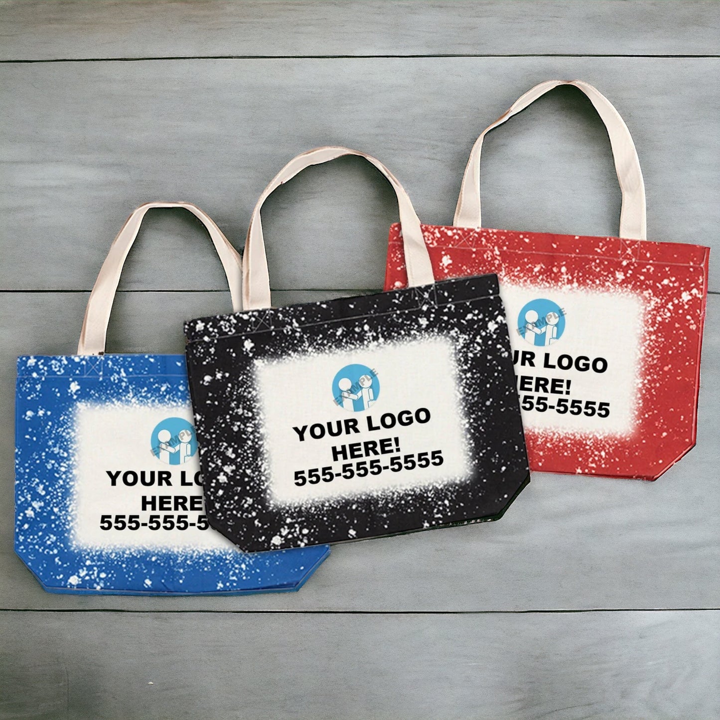 Custom Business Logo Tote Bag - Bleach Design Promotional Tote Bags - Bulk Discounts!