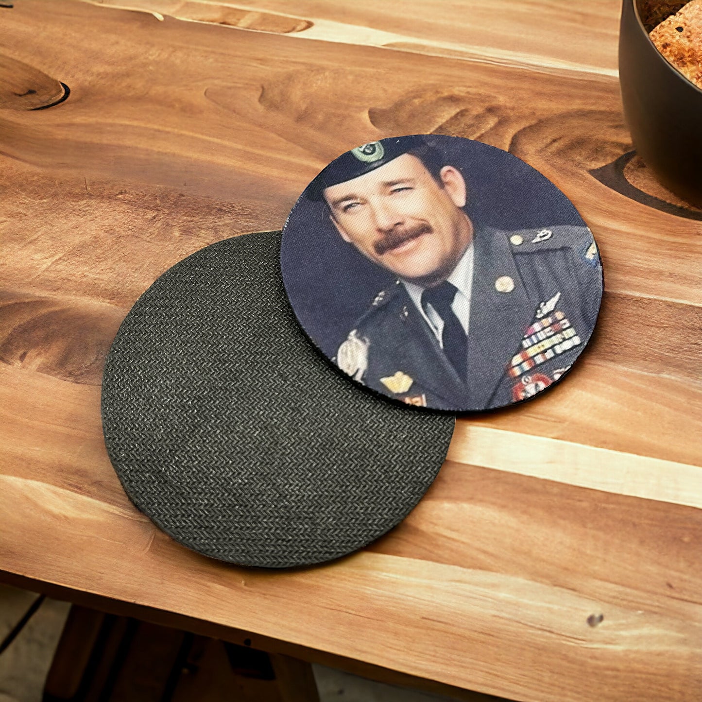 Custom Circle Rubber Coaster Set with Picture - Add your photos