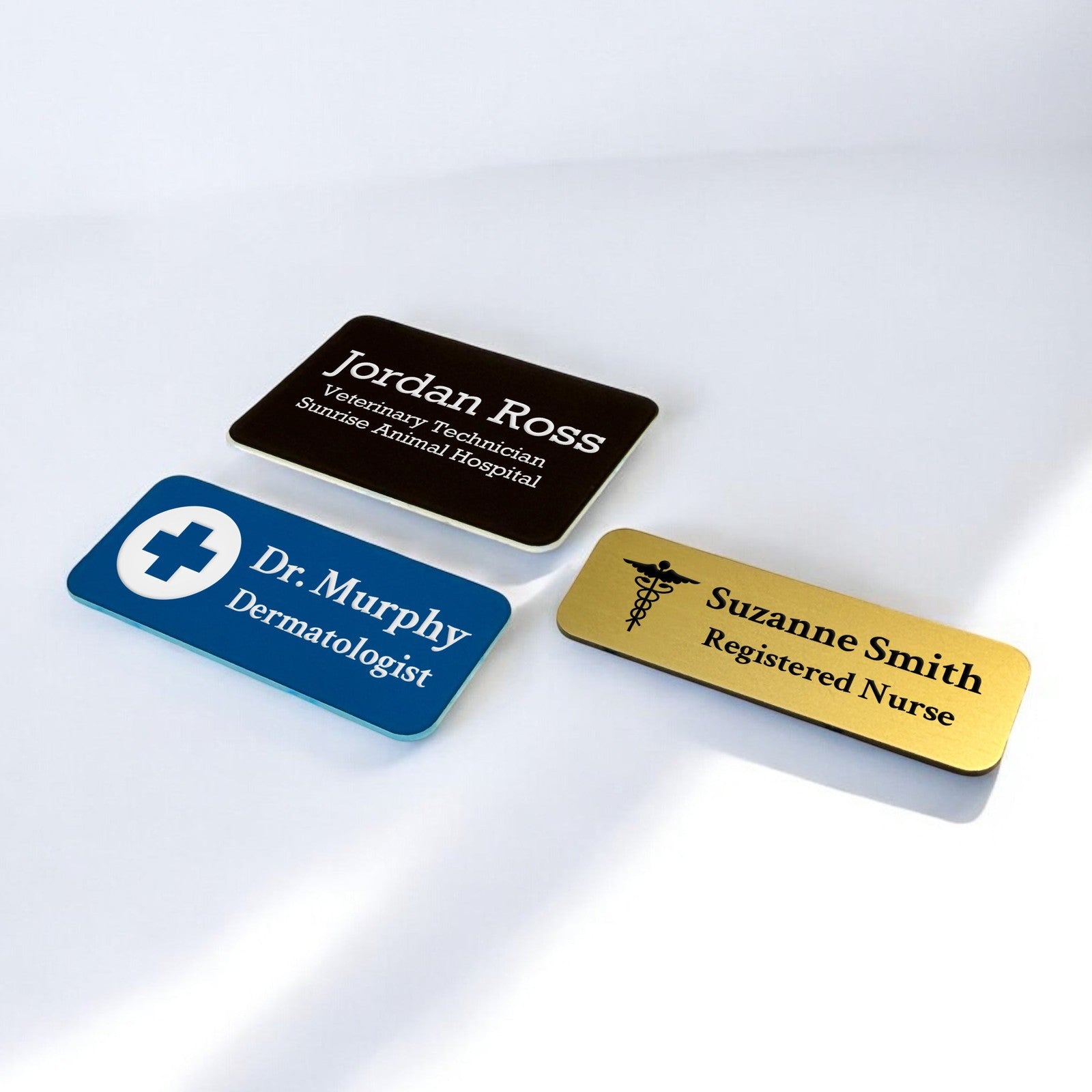 Custom Engraved Name Tags – Professional Acrylic Badges with Magnetic Backing