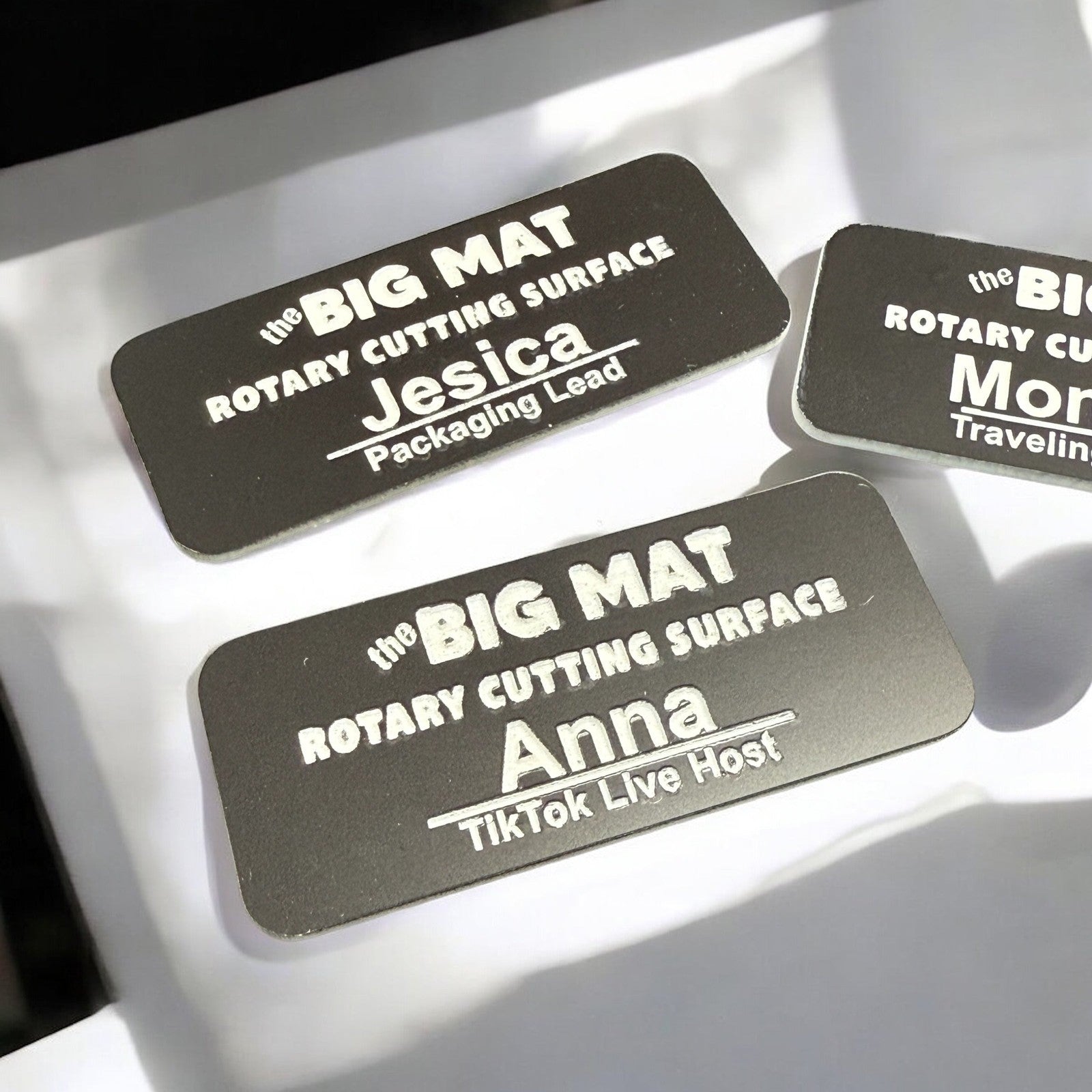 Custom Engraved Name Tags – Professional Acrylic Badges with Magnetic Backing