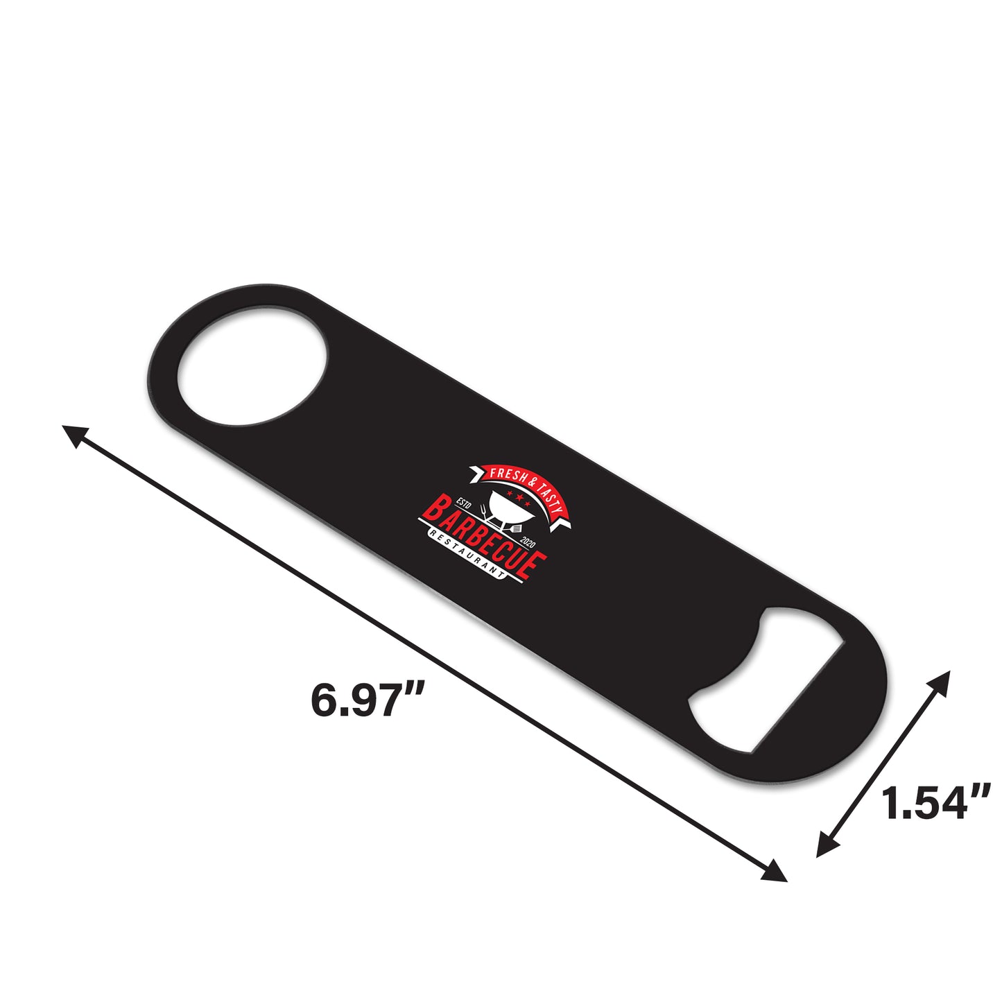 Custom Full Color Bar Key Bottle Opener with Business Logo for Bars and Restaurants - Bulk Discounts!