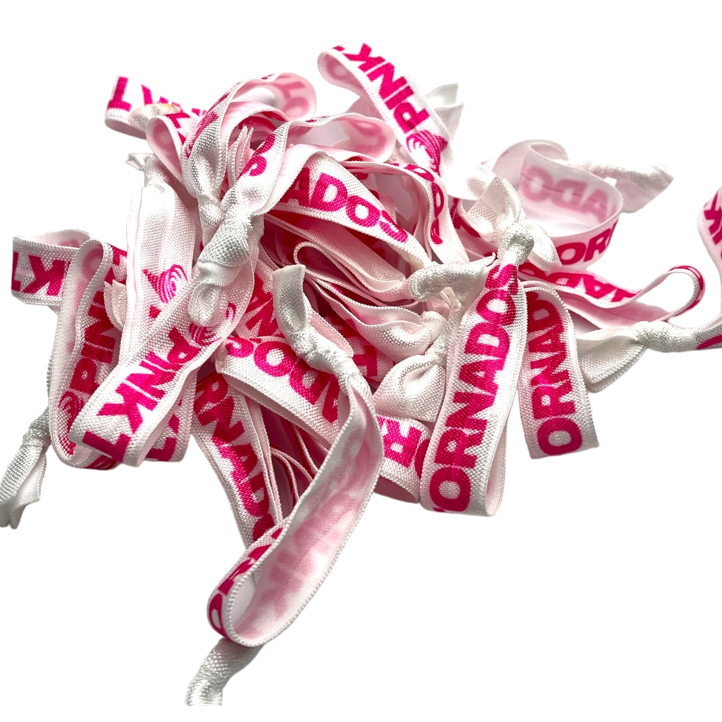 Custom Volleyball, Cheer, Sports Event Promotional Hair Tie Bracelets - Add your logo and information - Bulk Discounts!