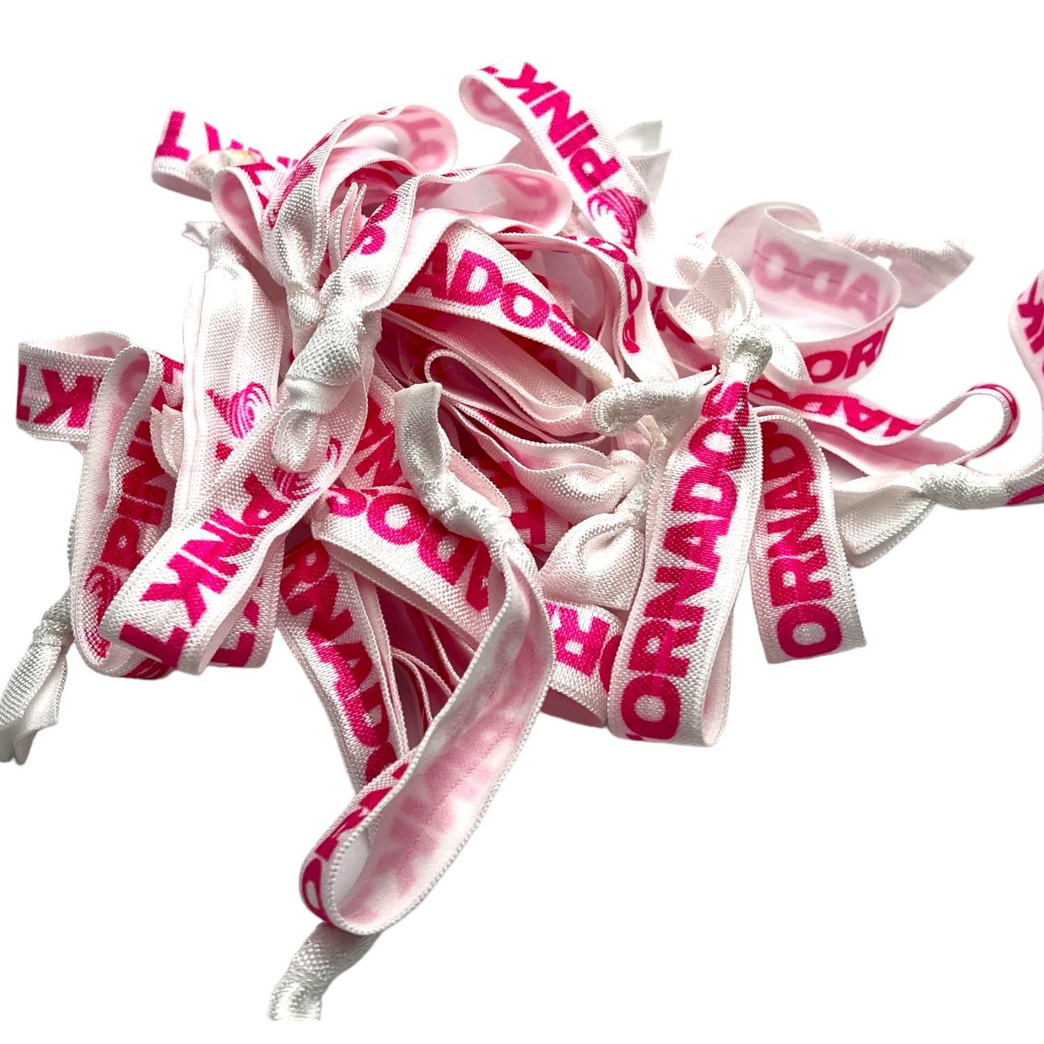 Custom Volleyball, Cheer, Sports Event Promotional Hair Tie Bracelets - Add your logo and information - Bulk Discounts!