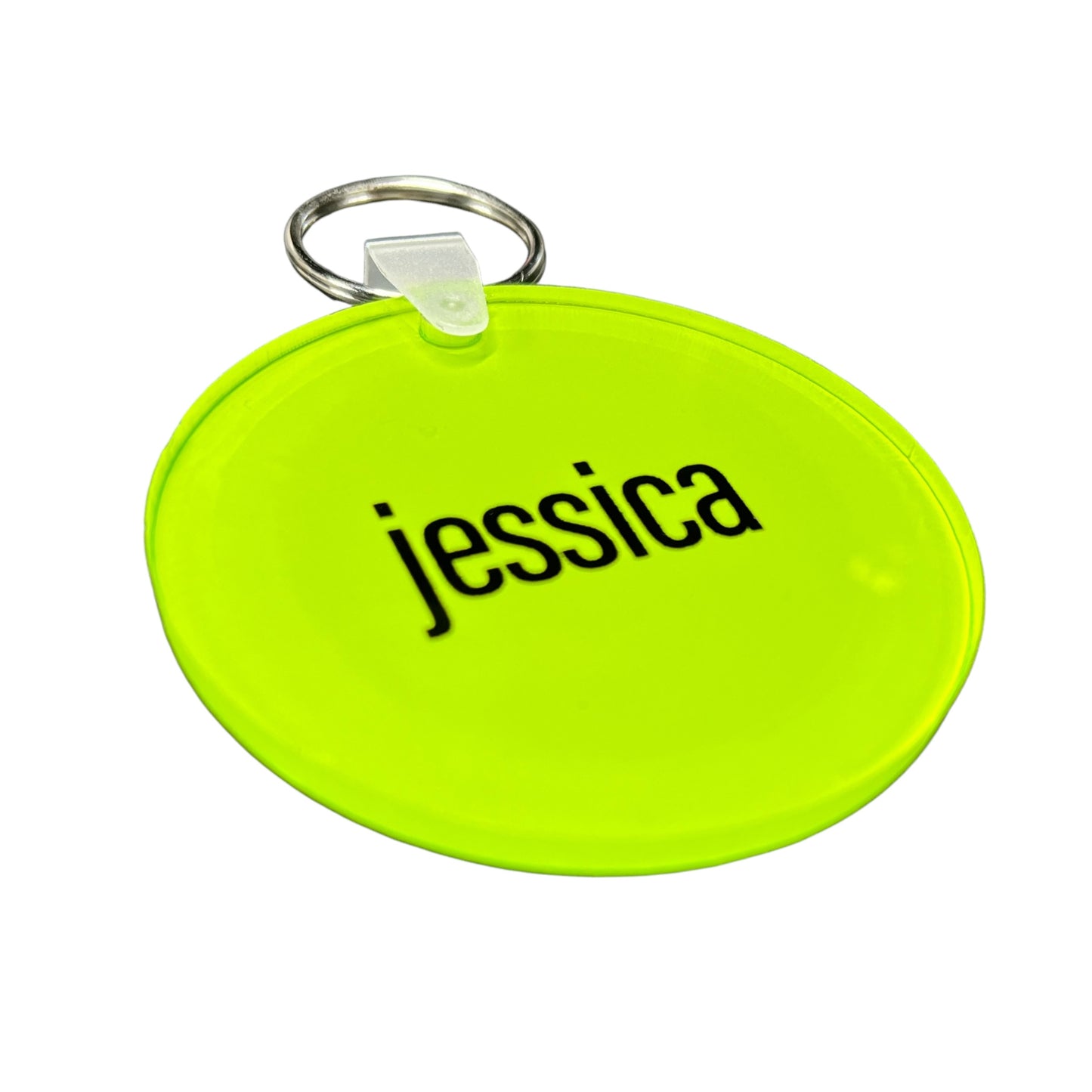 Custom brat Style Green Apple Circle Acrylic Personalized Keychain