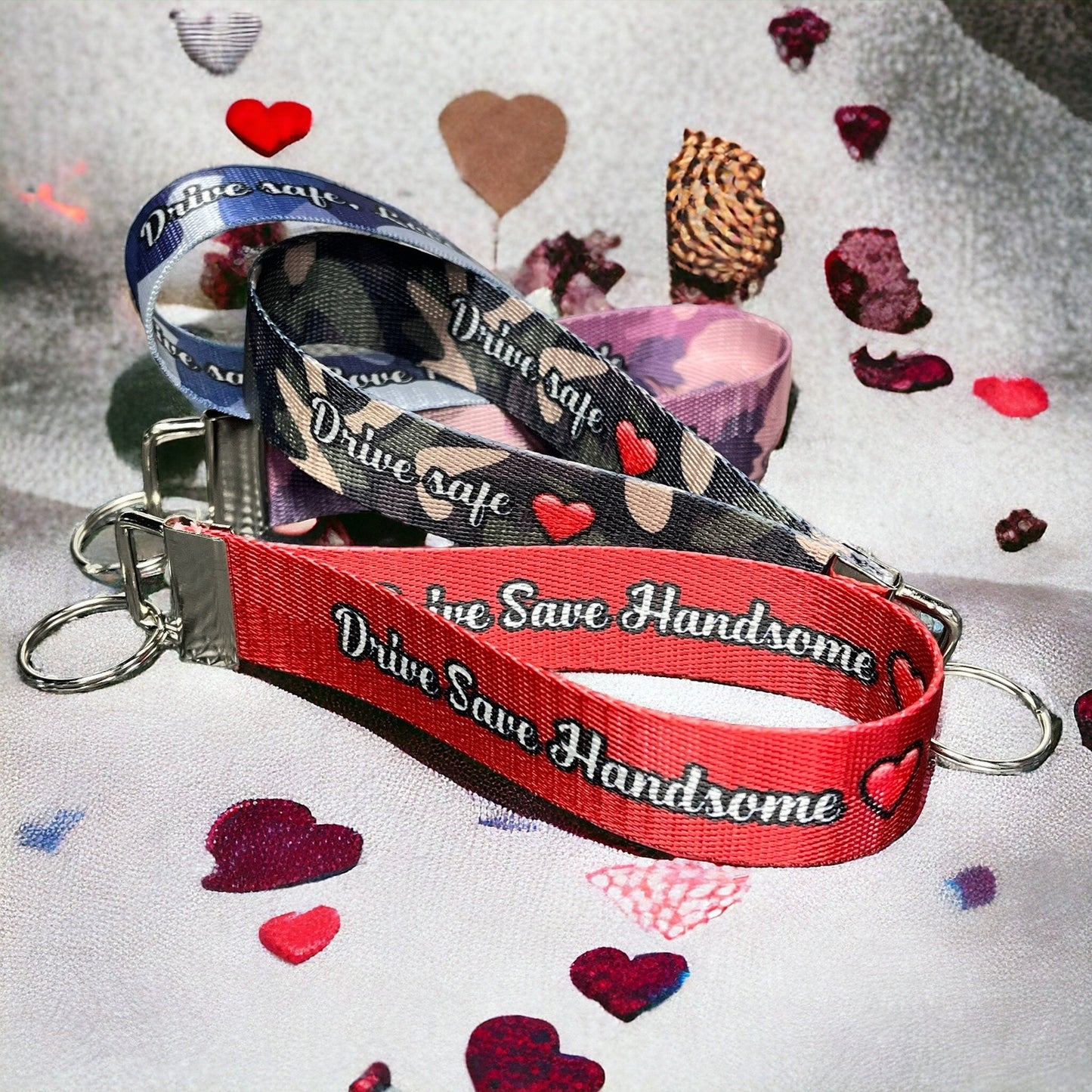 Drive Safe Personalized Nylon Keychain