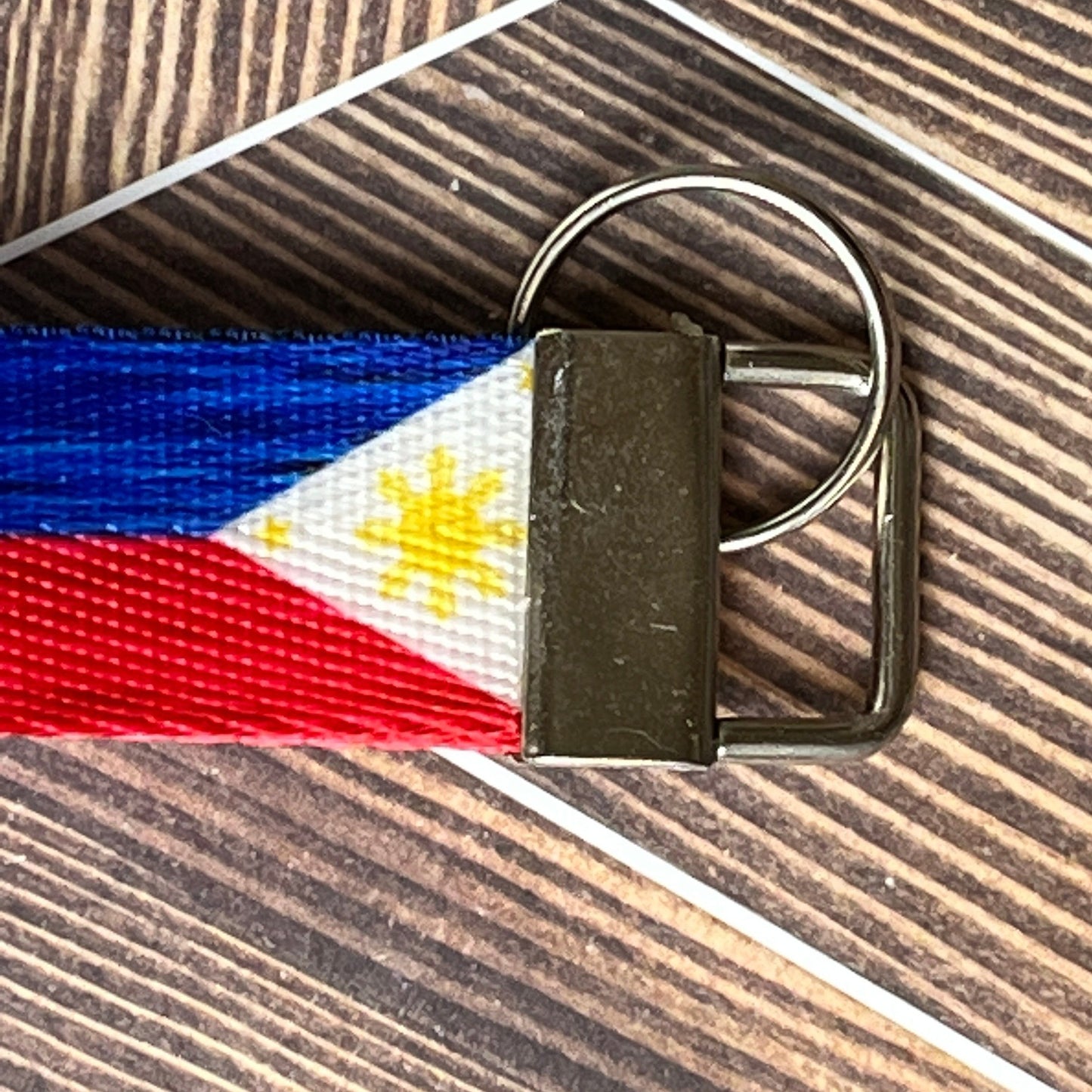 Filipino Flag Nylon Keychain Key Fob - Imperfect - Clearanced