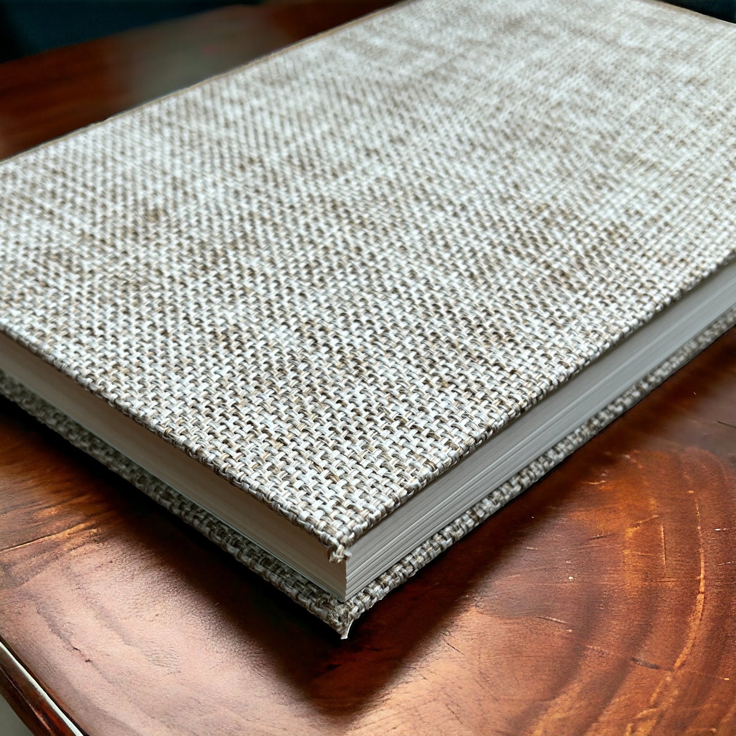 I am Becoming The Best Version of Myself - Affirmation Quote Burlap Notebook Journal with Lined Pages