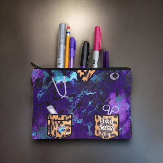 Nurse Scrub Themed Pencil Pouch – Celebrate Healthcare Heroes with Style
