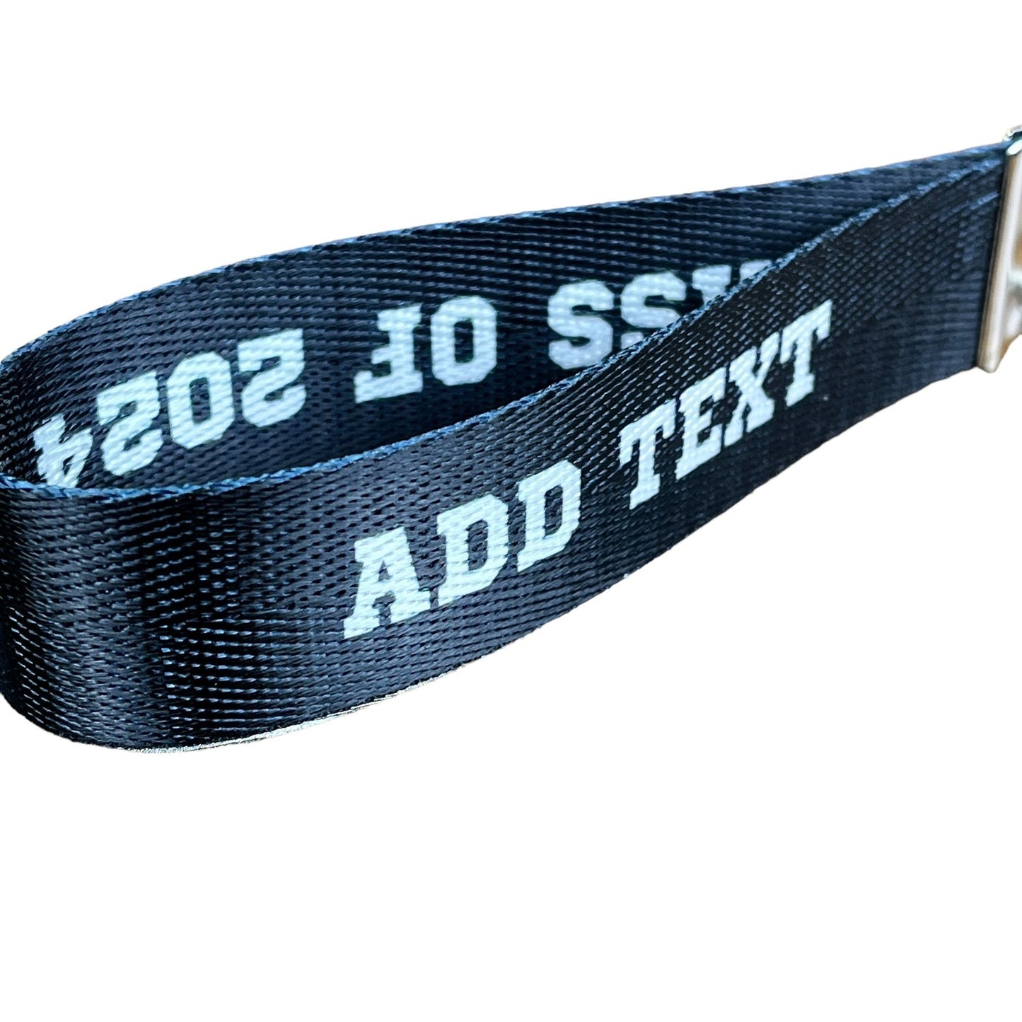 Personalized Class of 2024 with Name Nylon Key Fob - Custom Wristlet Keychain