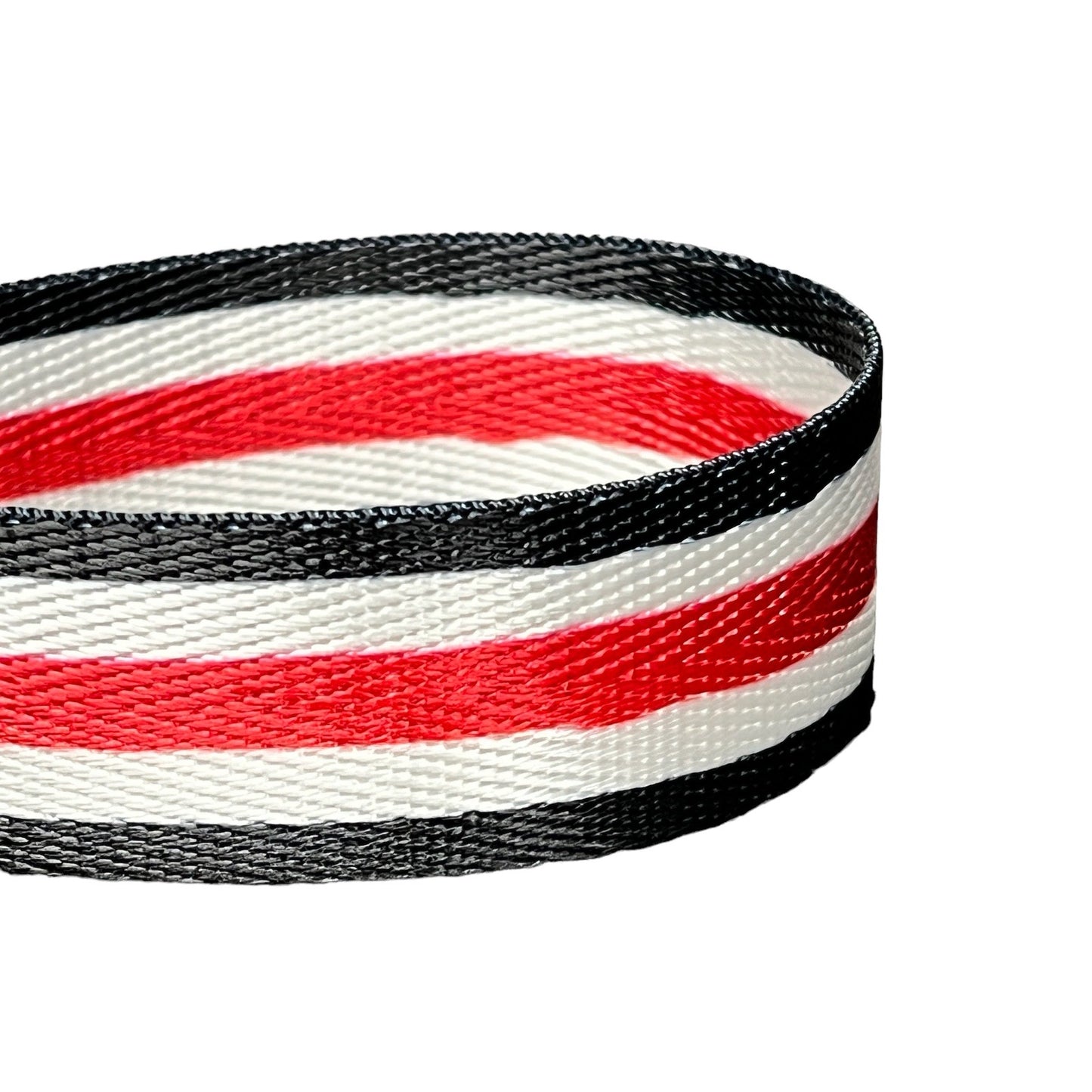 Personalized Firefighter Thin Red Line American Flag Nylon Key Fob - Fabric Wristlet Keychain