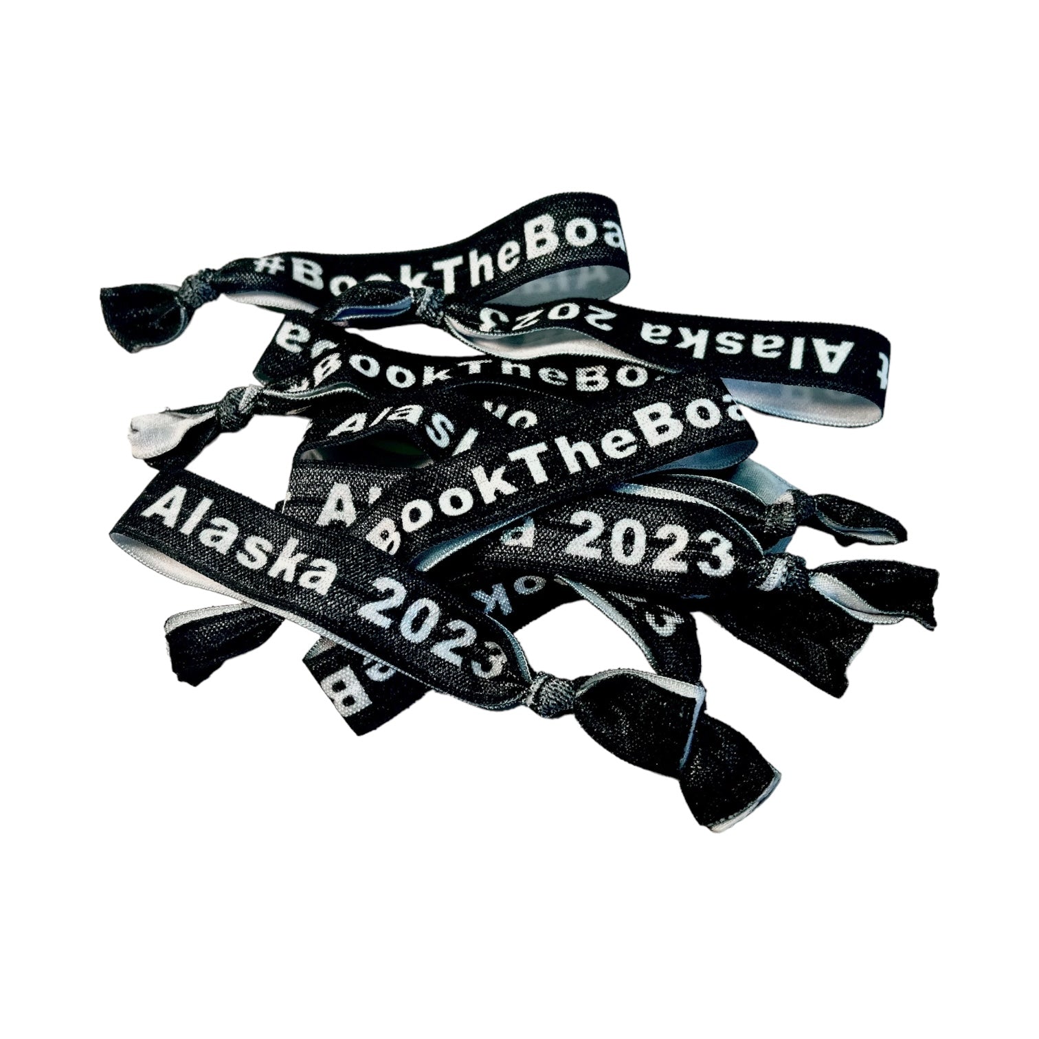 Personalized Girls Trip - Bachelorette Party Favor Hair Tie Bracelets - Add Your Text, Date or Quote - Bulk Discounts!