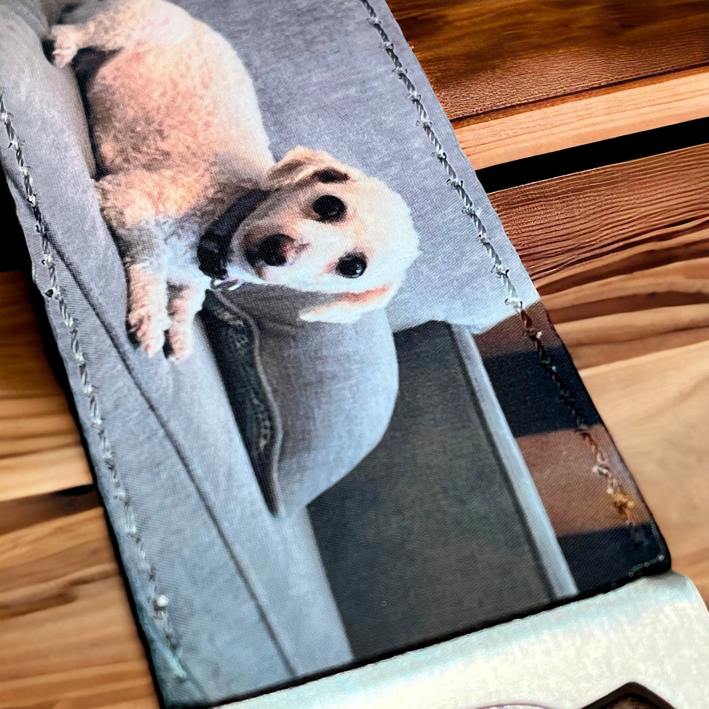 Personalized Photo Leather & Stainless Steel Bottle Opener Bar Key