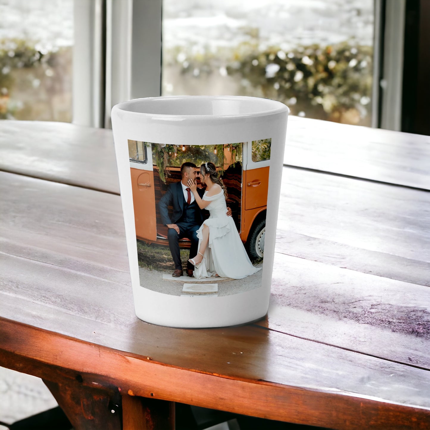 Personalized Shot Glass Groomsmen Gift - Bachelor Wedding Shot Glass with Picture