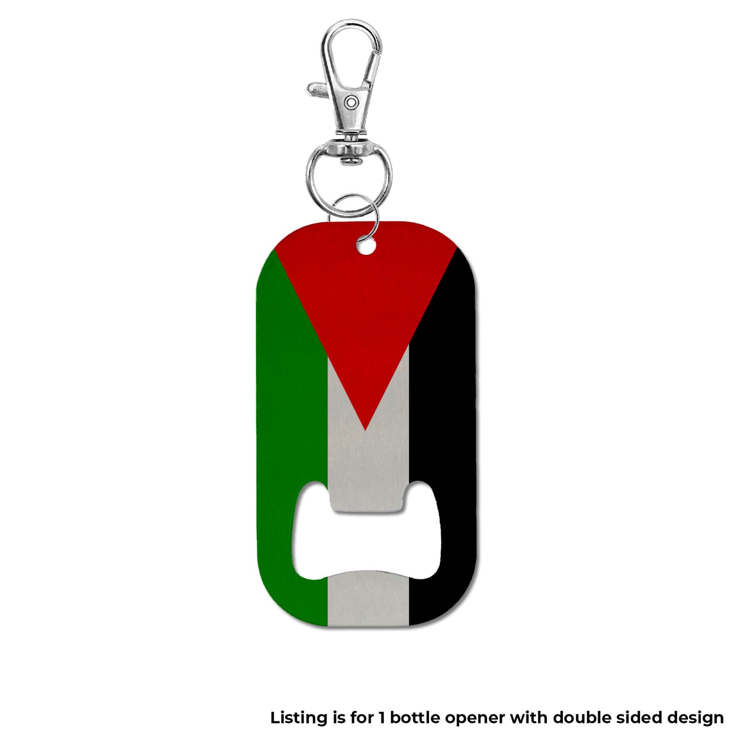 Pick Your World Flag Stainless Steel Keychain Bottle Opener - Personalized with Your Name
