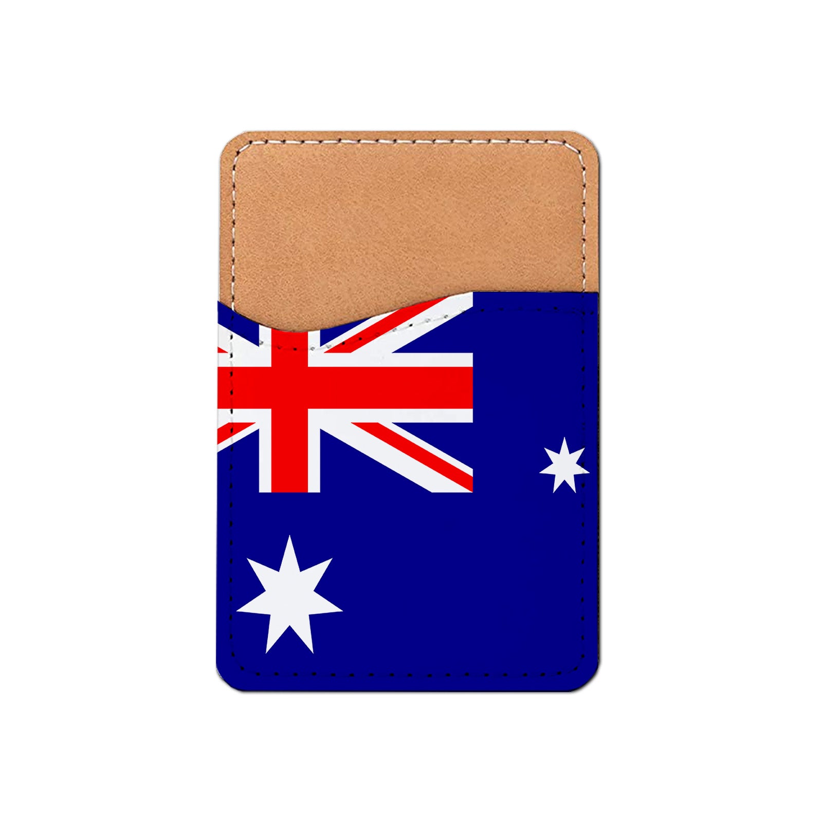 Pick Your World Flag - Stick On PU Leather Phone Wallet Card Holder for 1-2 cards
