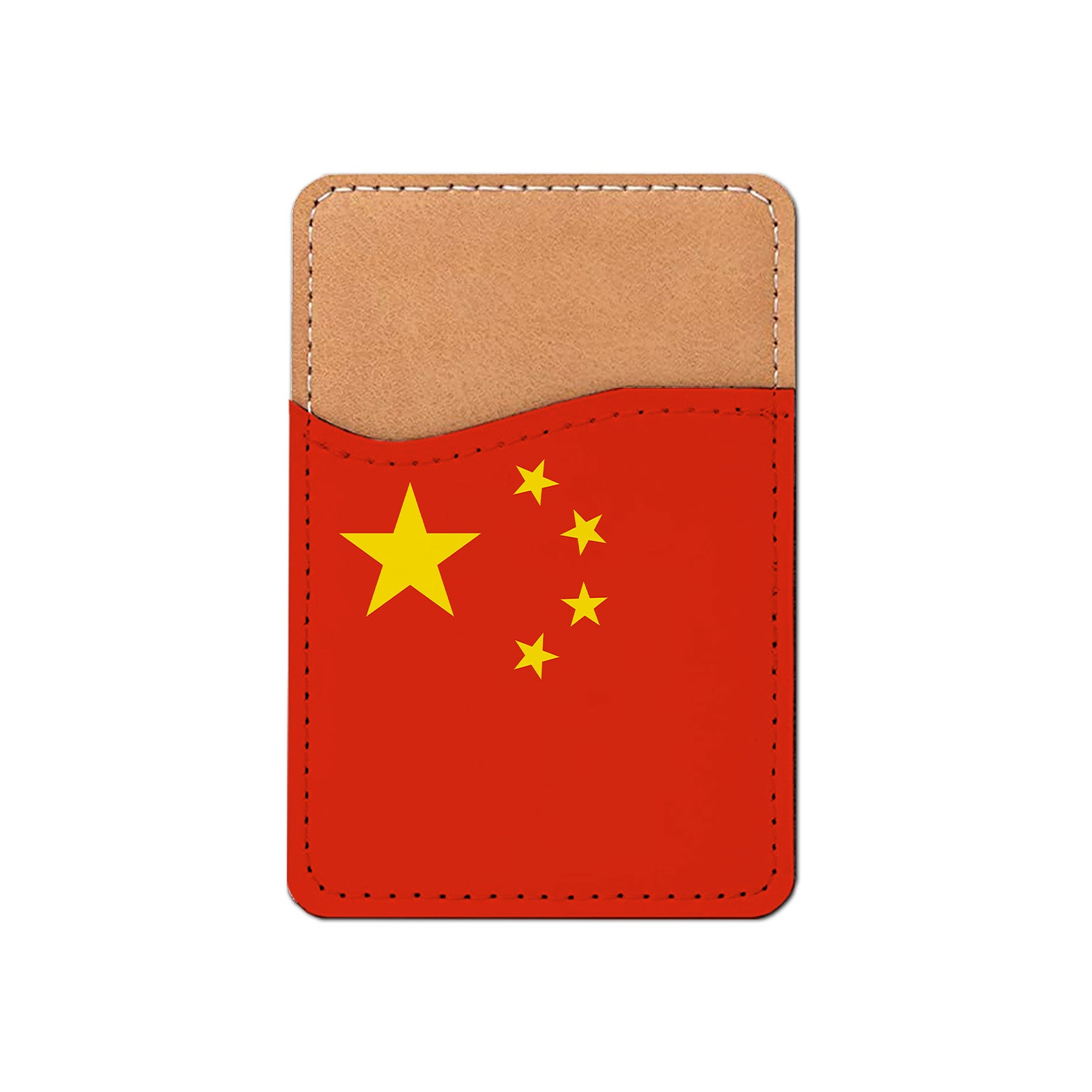 Pick Your World Flag - Stick On PU Leather Phone Wallet Card Holder for 1-2 cards