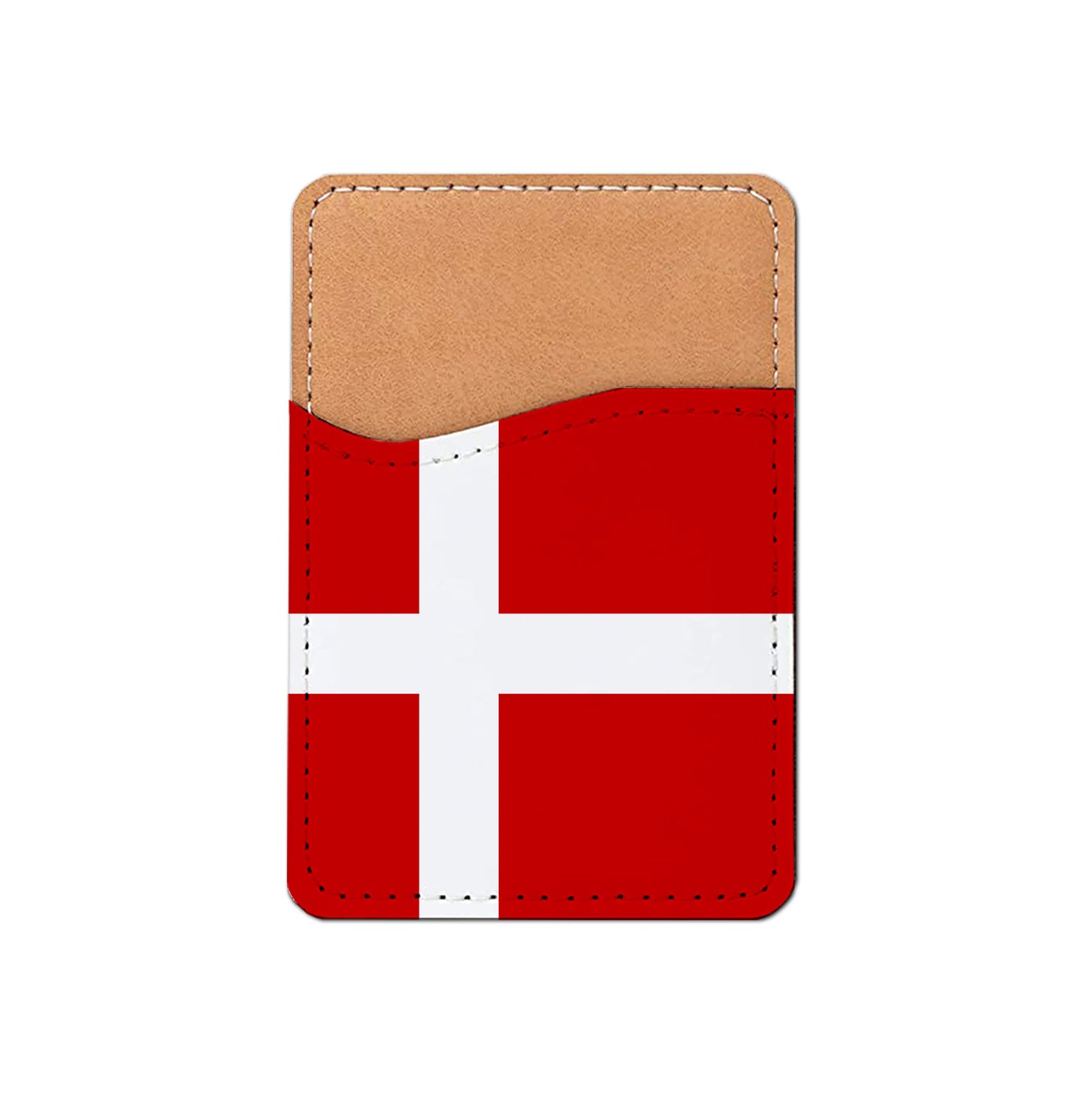Pick Your World Flag - Stick On PU Leather Phone Wallet Card Holder for 1-2 cards