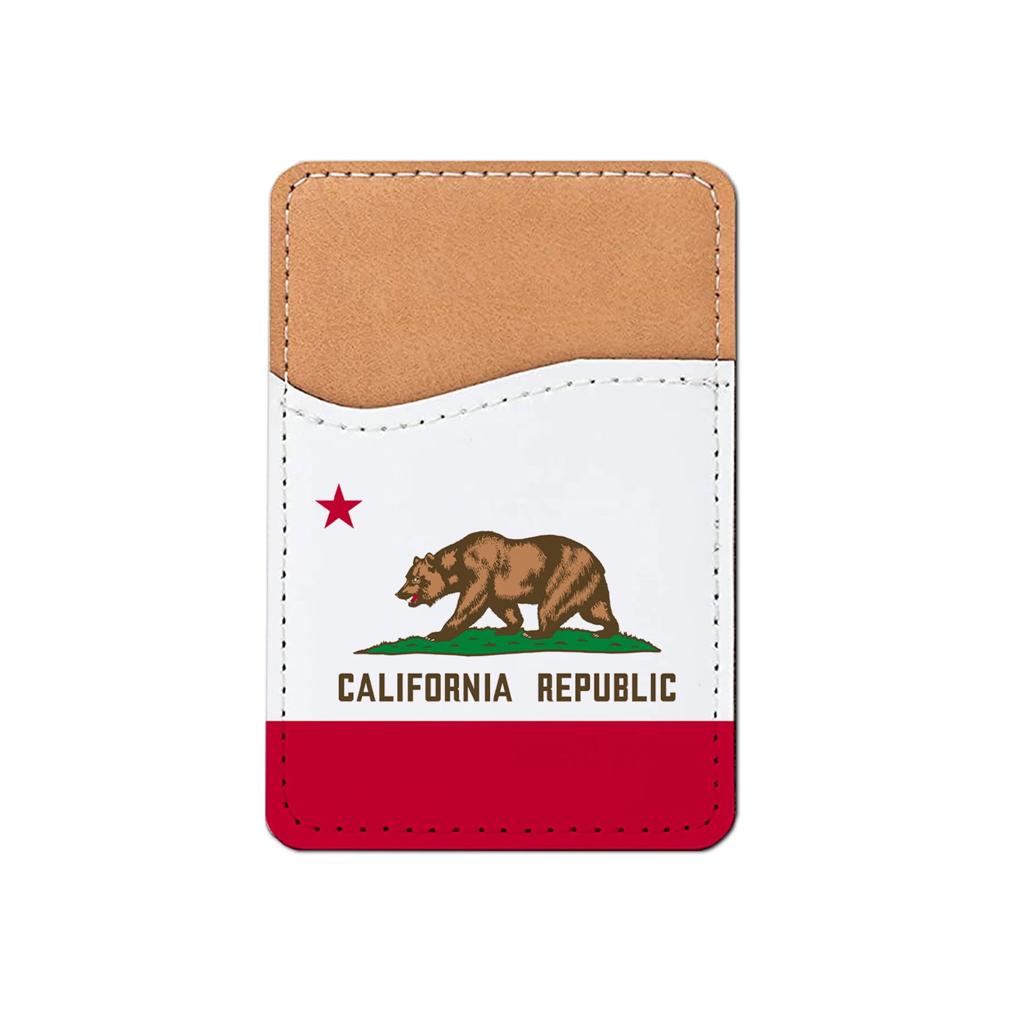 Pick Your World Flag - Stick On PU Leather Phone Wallet Card Holder for 1-2 cards