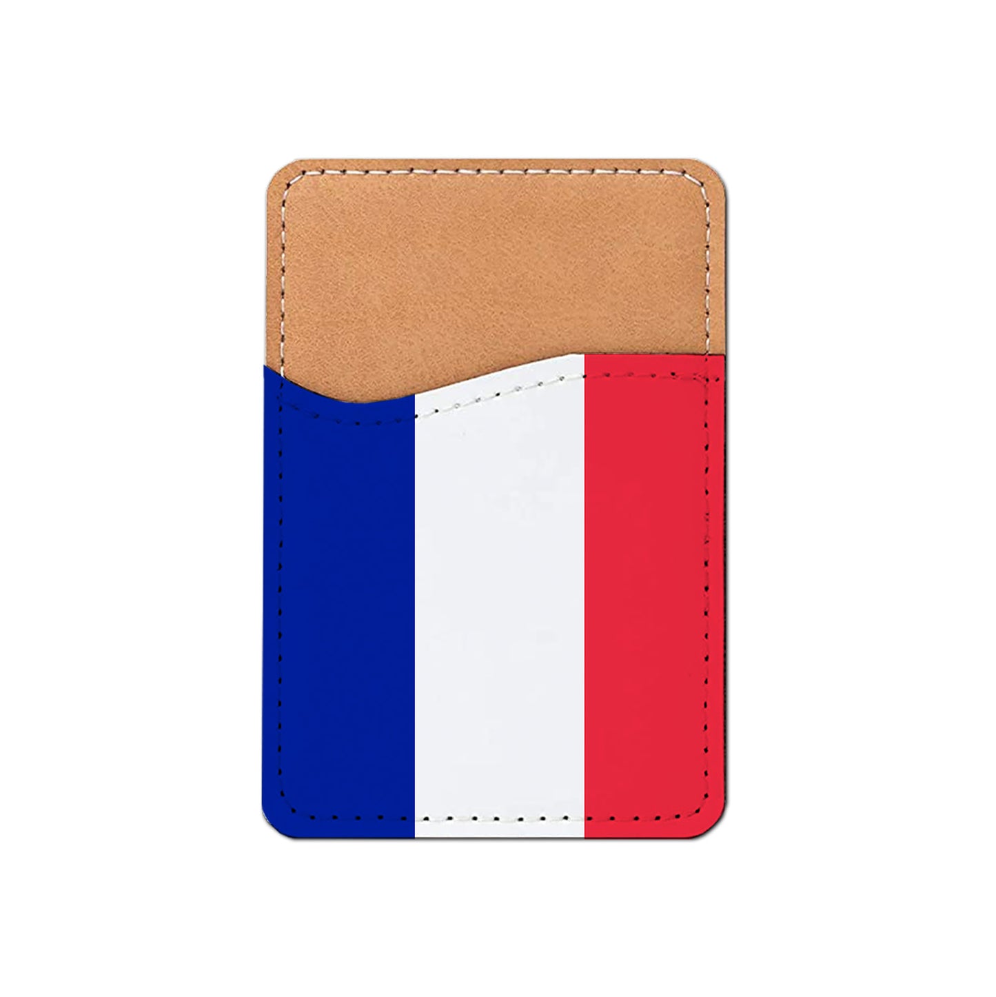 Pick Your World Flag - Stick On PU Leather Phone Wallet Card Holder for 1-2 cards