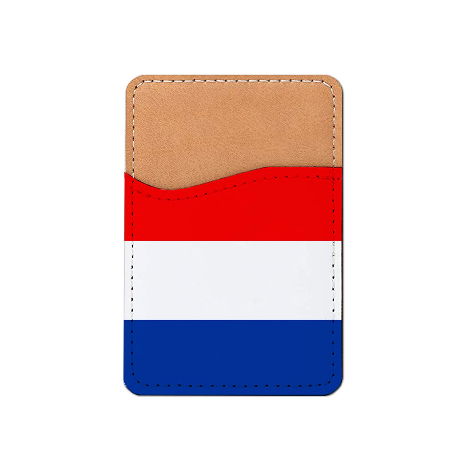 Pick Your World Flag - Stick On PU Leather Phone Wallet Card Holder for 1-2 cards