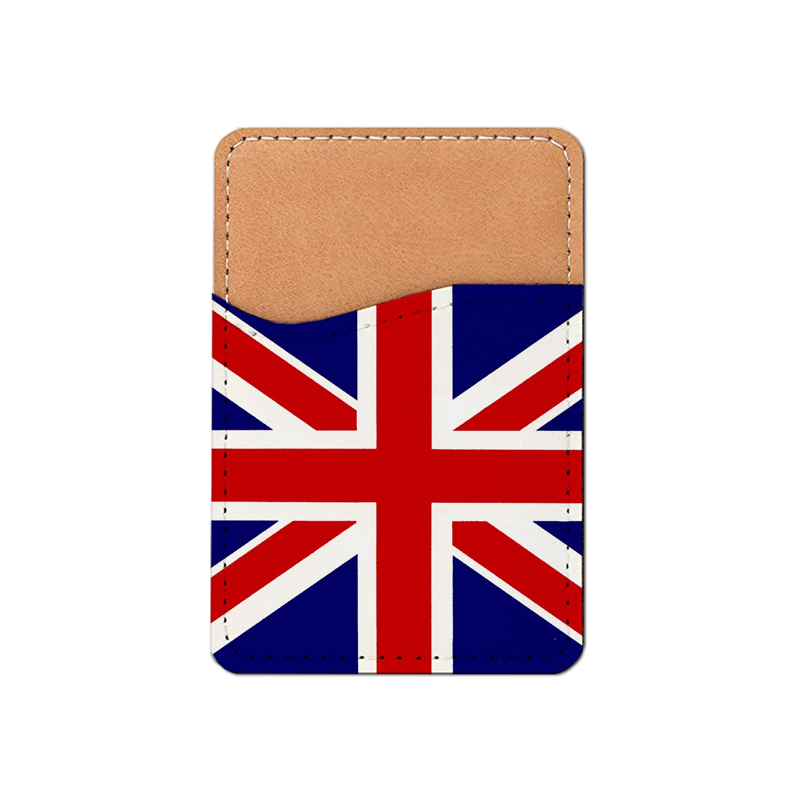 Pick Your World Flag - Stick On PU Leather Phone Wallet Card Holder for 1-2 cards