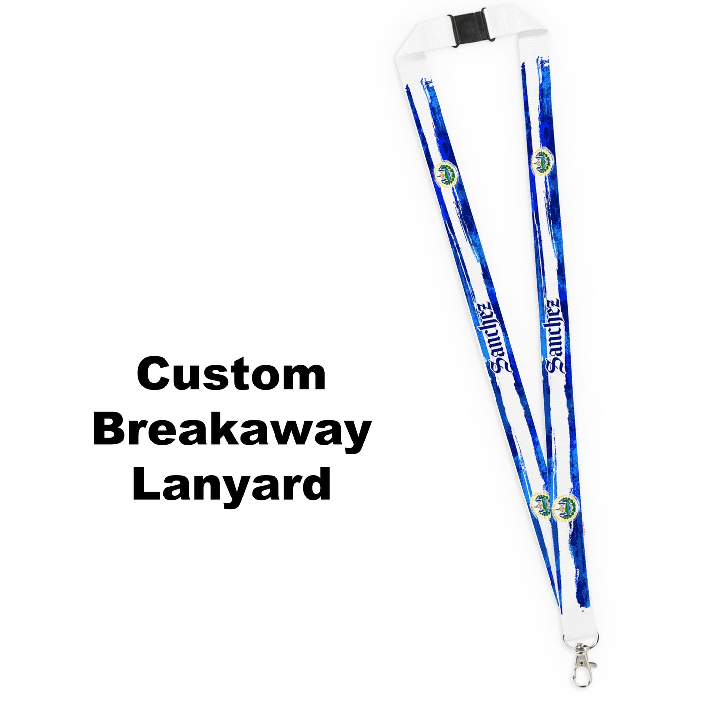 Pick Your World Flags - Artistic Personalized Name Lanyard - Many Flags to Choose From