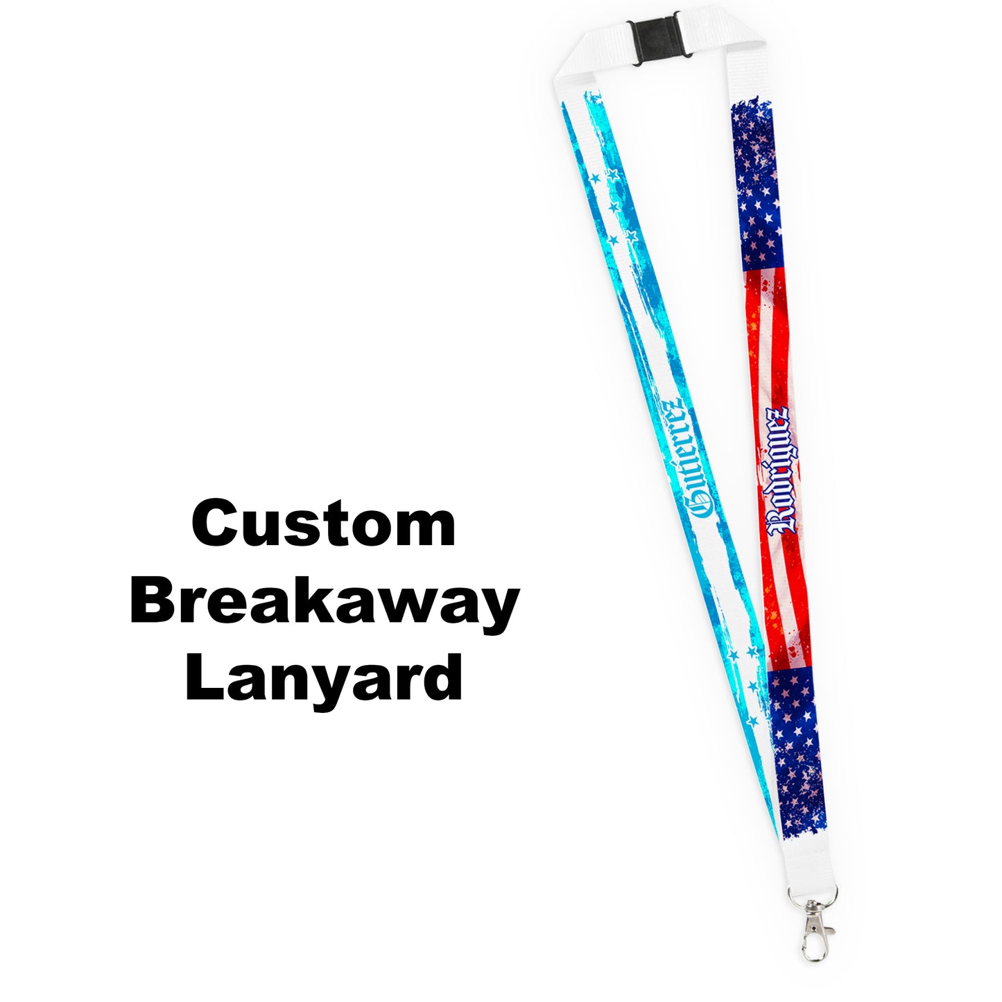 Pick Your World Flags - Artistic Personalized Name Lanyard - Many Flags to Choose From