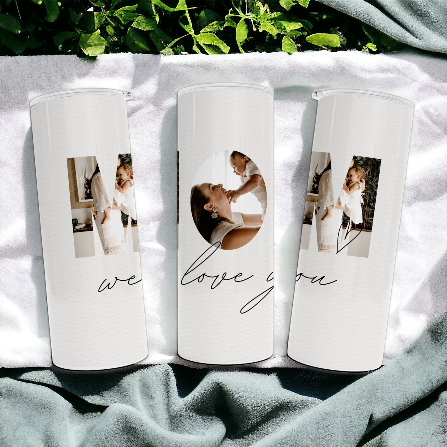 We Love You - Personalized Mom Photo Tumbler - Custom Mother's Day Cup