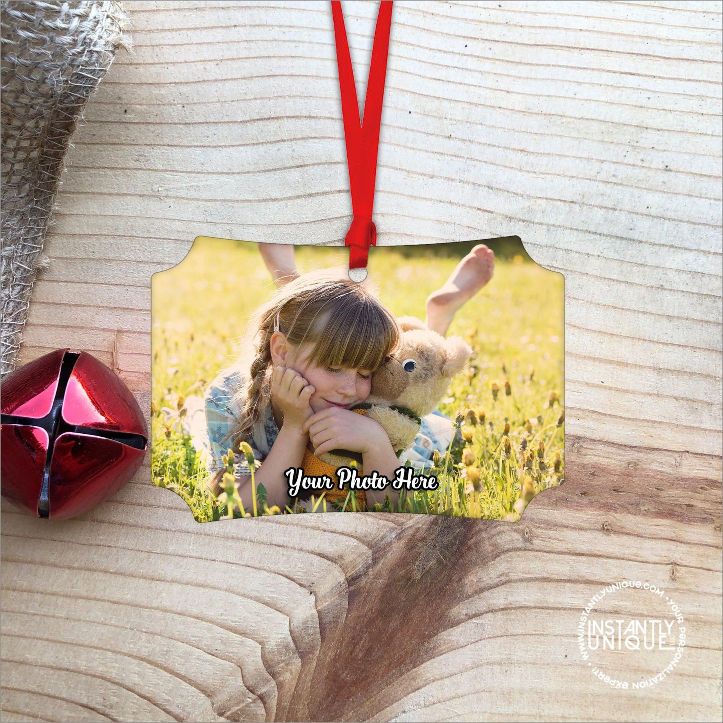 Berlin Shape Add Your Own Photo Christmas Ornament - Double Sided