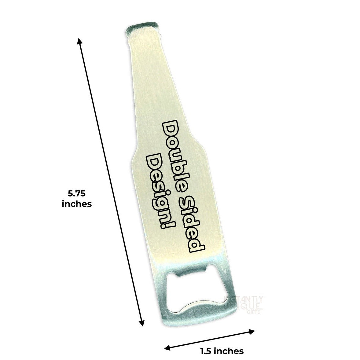 Black Lace Pattern - Add Your Name Stainless Steel Bottle Opener