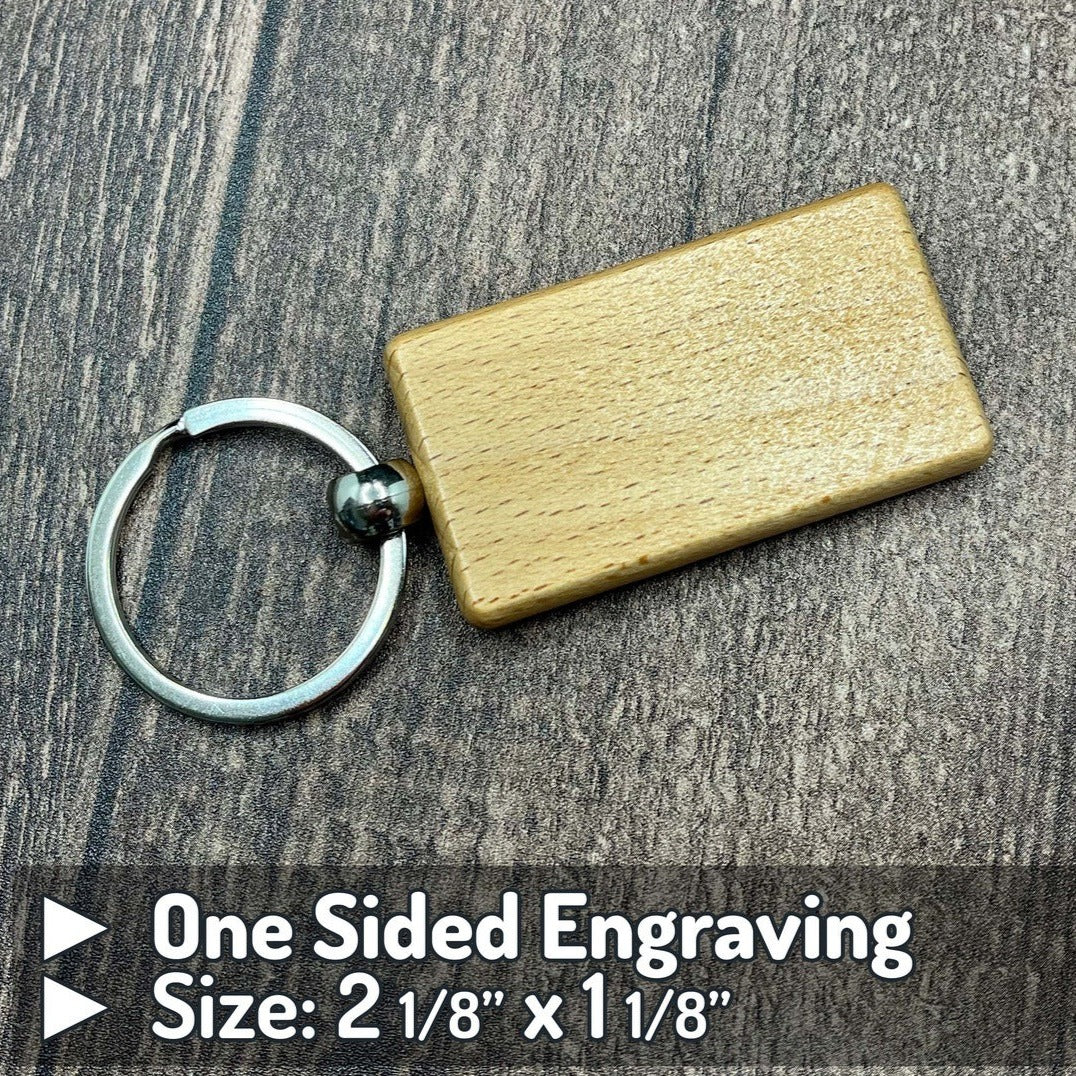 Can't Help Falling in Love with You Quote with Custom Date - Laser Engraved Wood Keychain