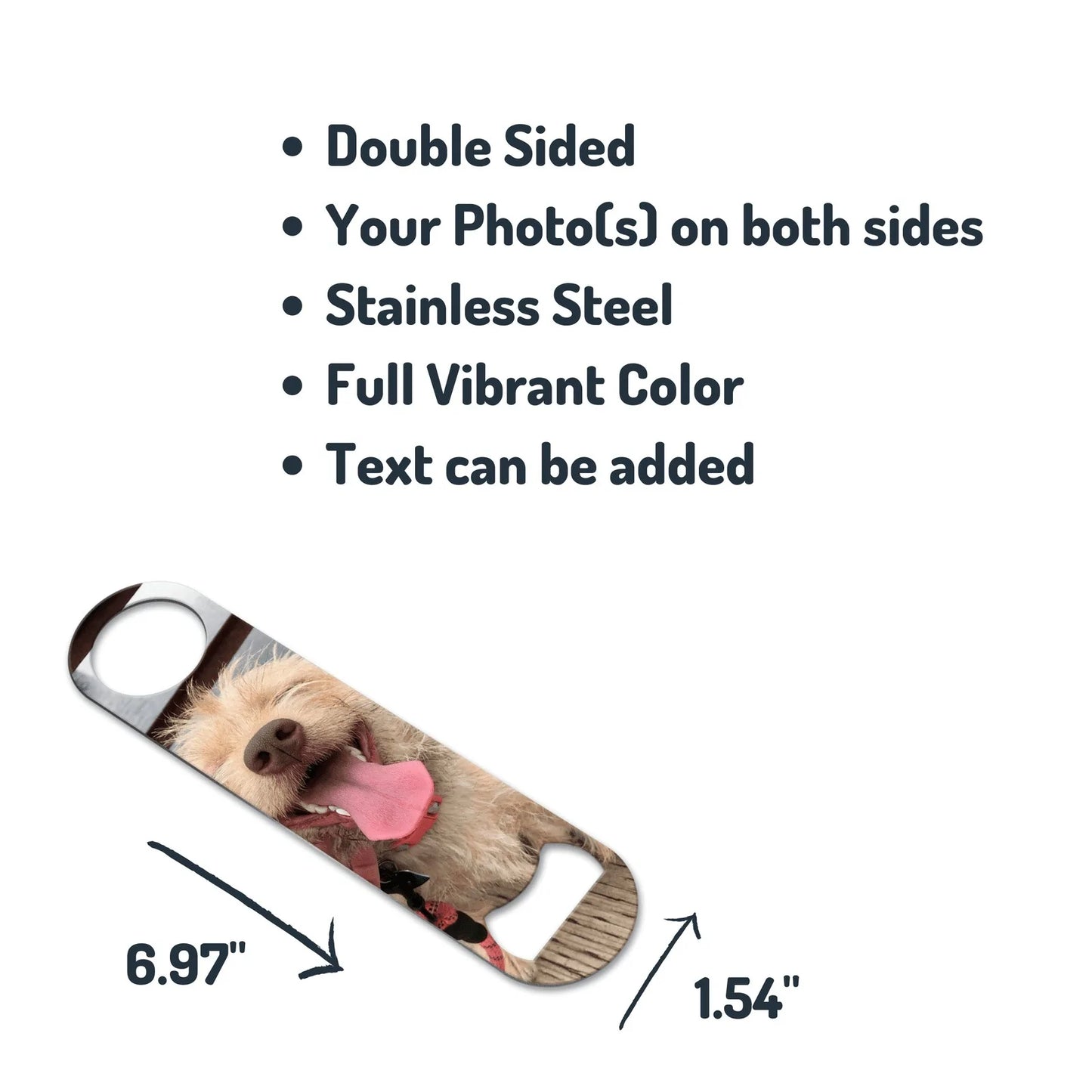 Custom Bar Key Bottle Opener - Full Color With Your Personalized Photos