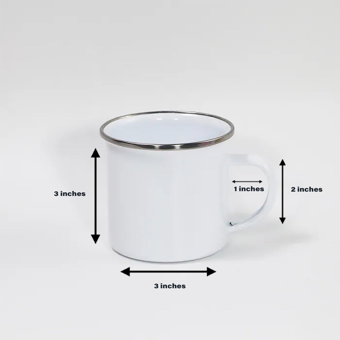 Custom Dog Photo with Name 12oz Enamel Mug