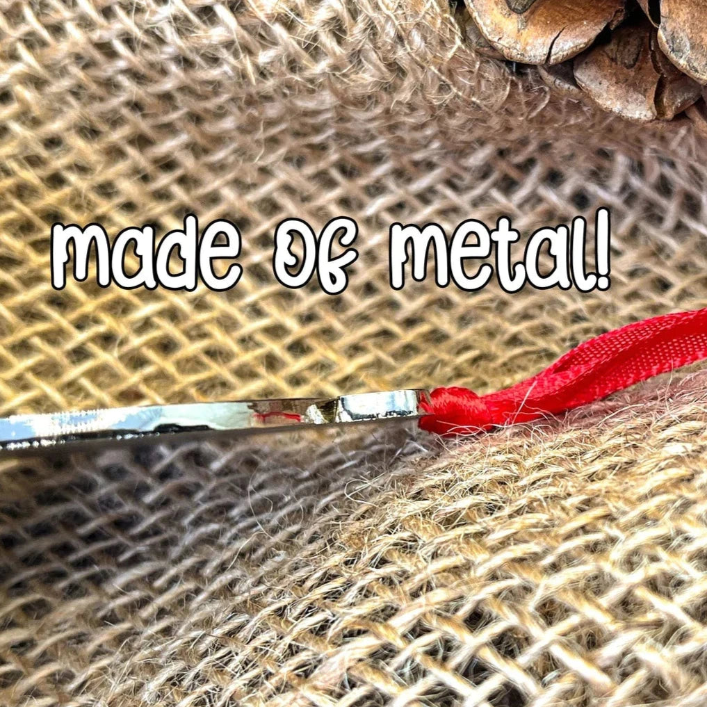 Fireplace Shaped Metal Ornament - Add Your Photo Christmas Ornament
