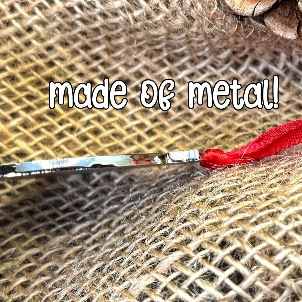 Gift Shaped Metal Ornament - Add Your Photo Christmas Ornament