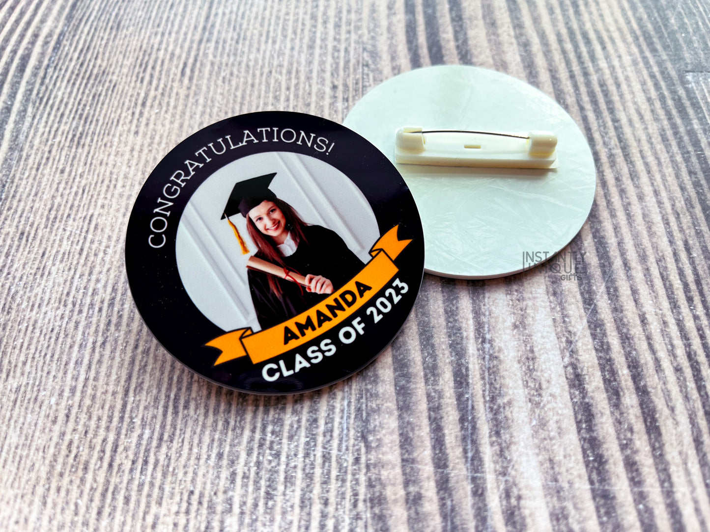 Personalized Class of 2023 Graduation Button with Senior Photo - Bulk Discounts!
