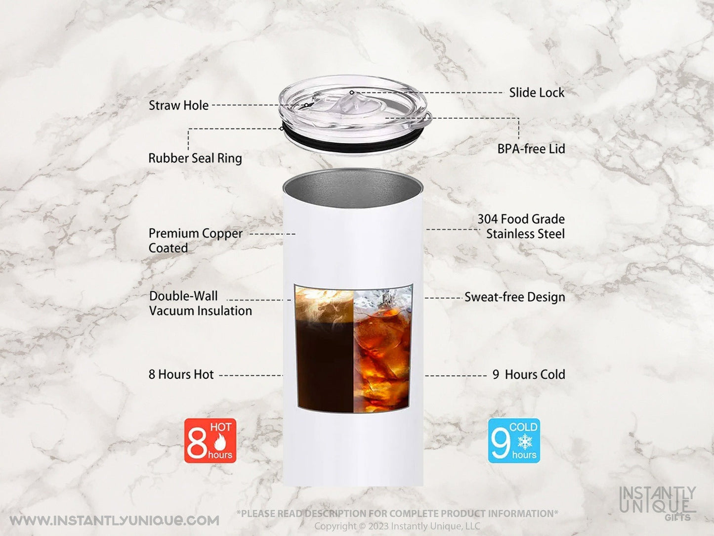 Personalized Daddy with Kids Names Tumbler - American Eagle Design - Custom Tumbler with Lid and Straw