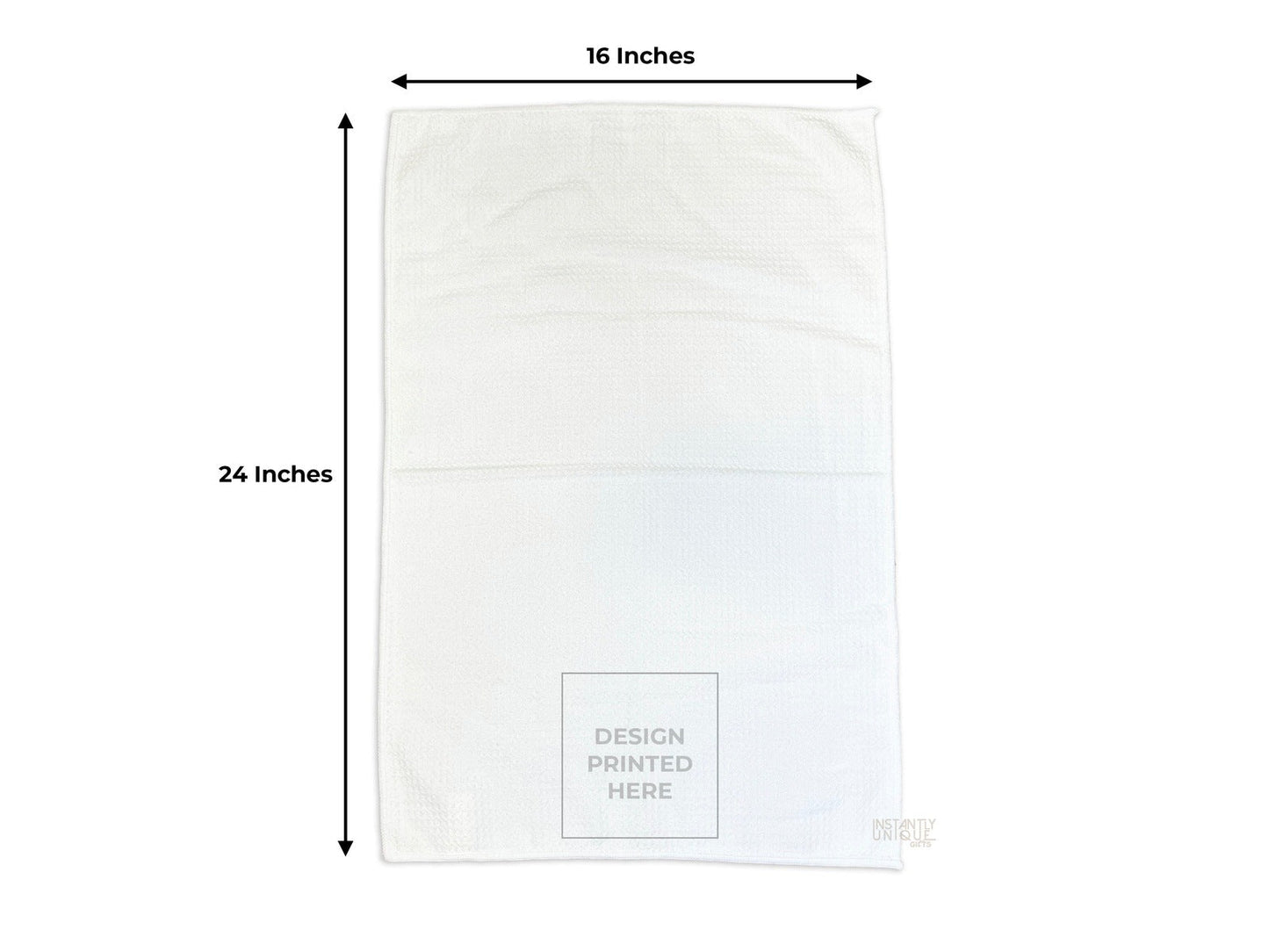 Pick Your Dog & Name Cute Dog Design Waffle Weave Kitchen Towel