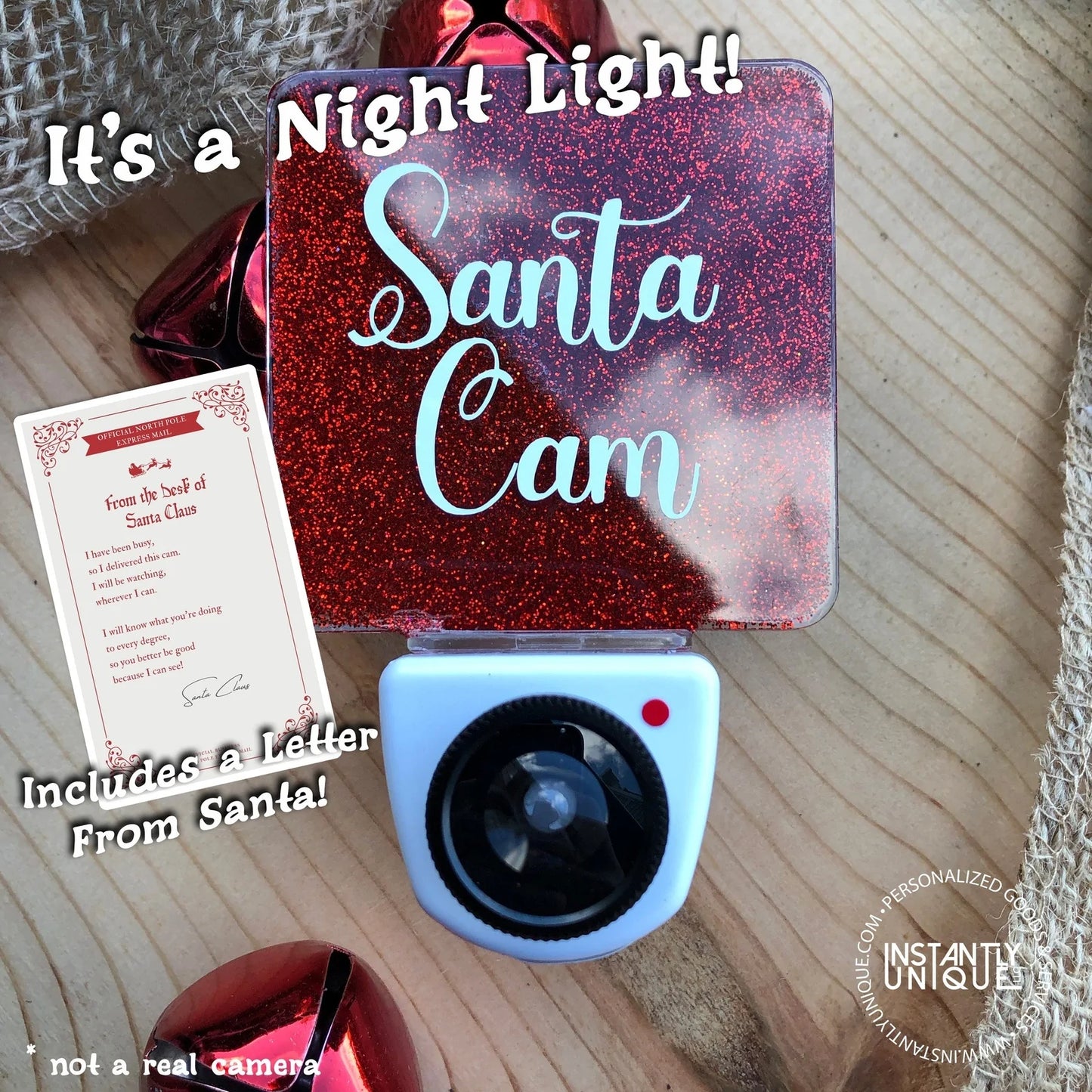 Santa Cam Night Light - Spy Cam Night Light for Kids - Ready to Ship