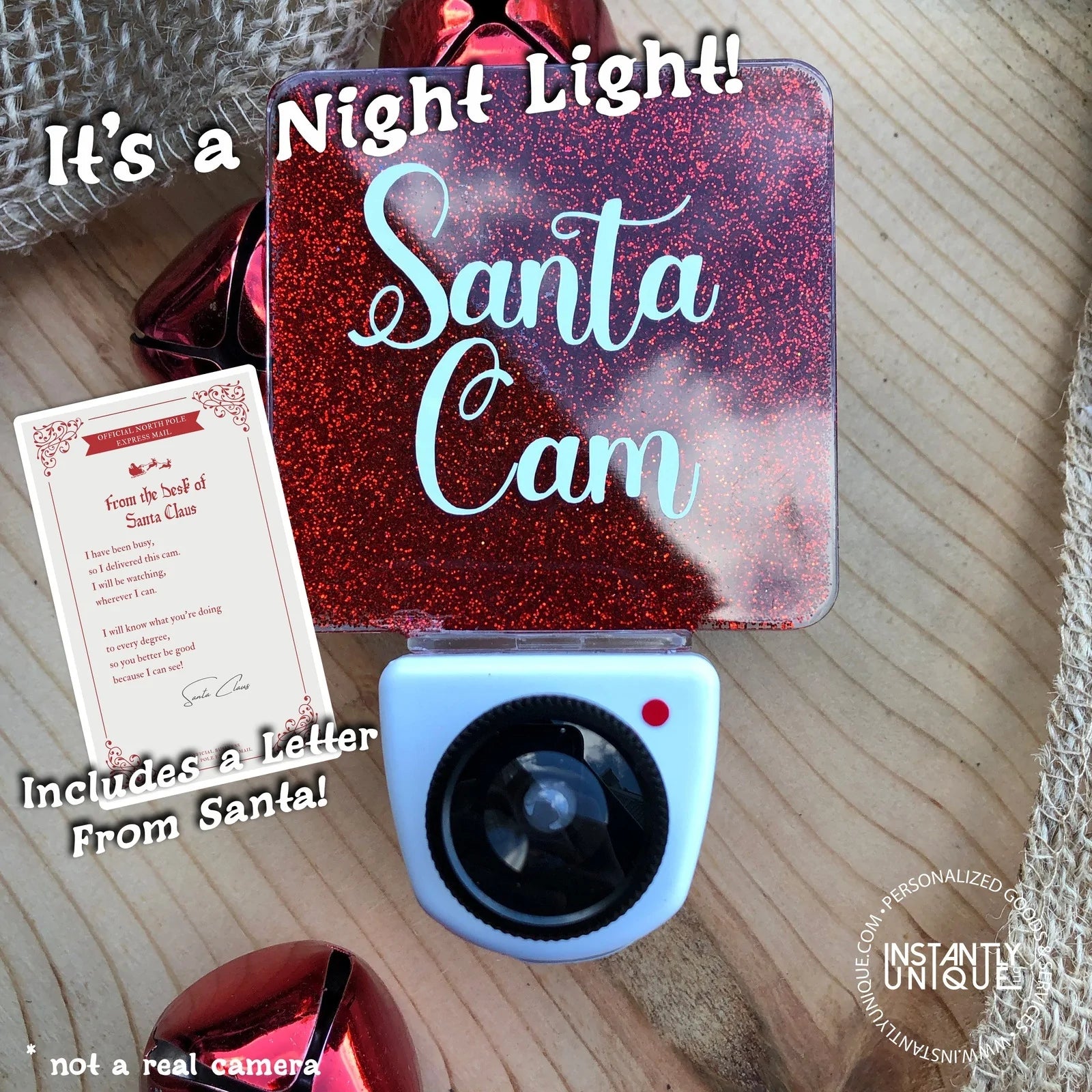 Santa Cam Night Light - Spy Cam Night Light for Kids - Ready to Ship
