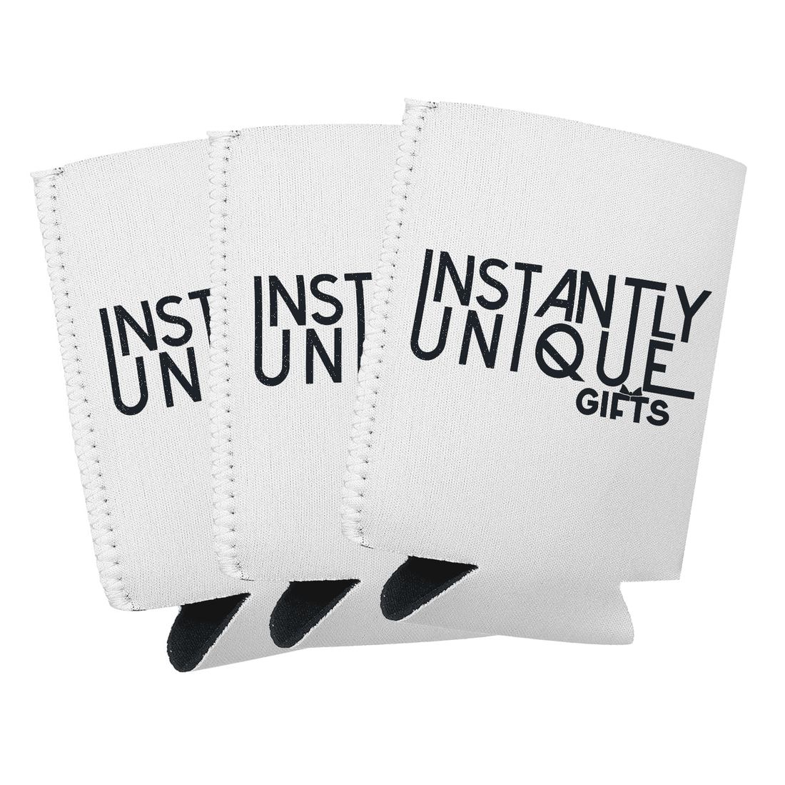 Custom logo can cooler sleeves, pens, coasters, stickers, and other bulk promotional gifts for small business events
