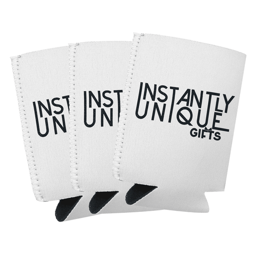 Custom logo can cooler sleeves, pens, coasters, stickers, and other bulk promotional gifts for small business events