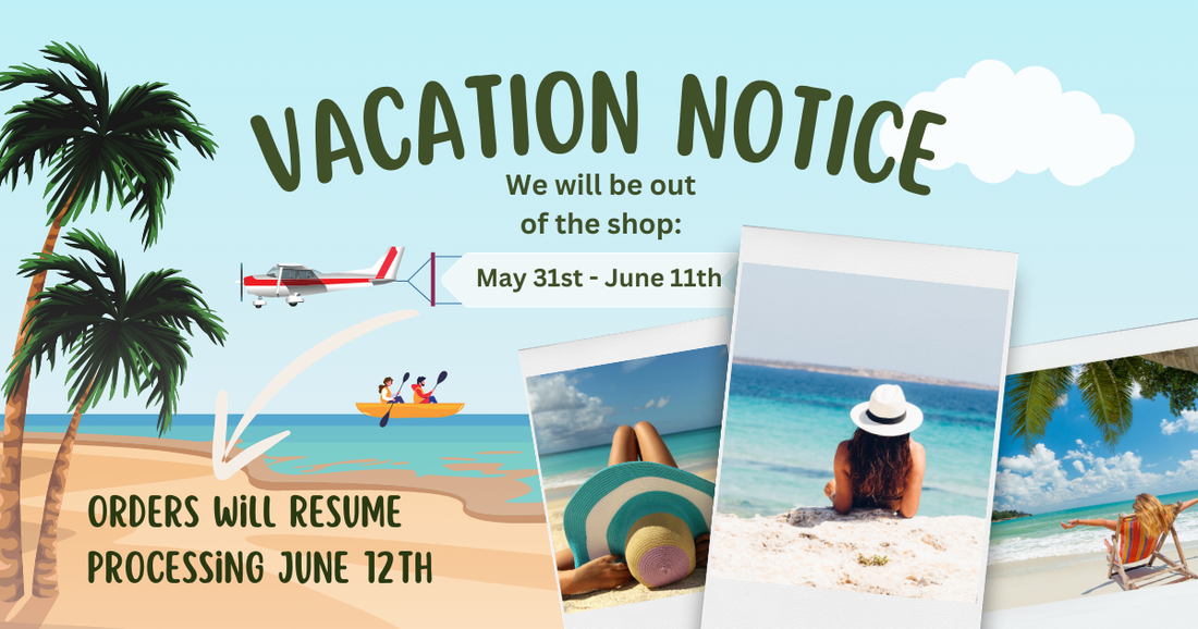 Our Shop’s Vacation Announcement: May 31 - June 11, 2024