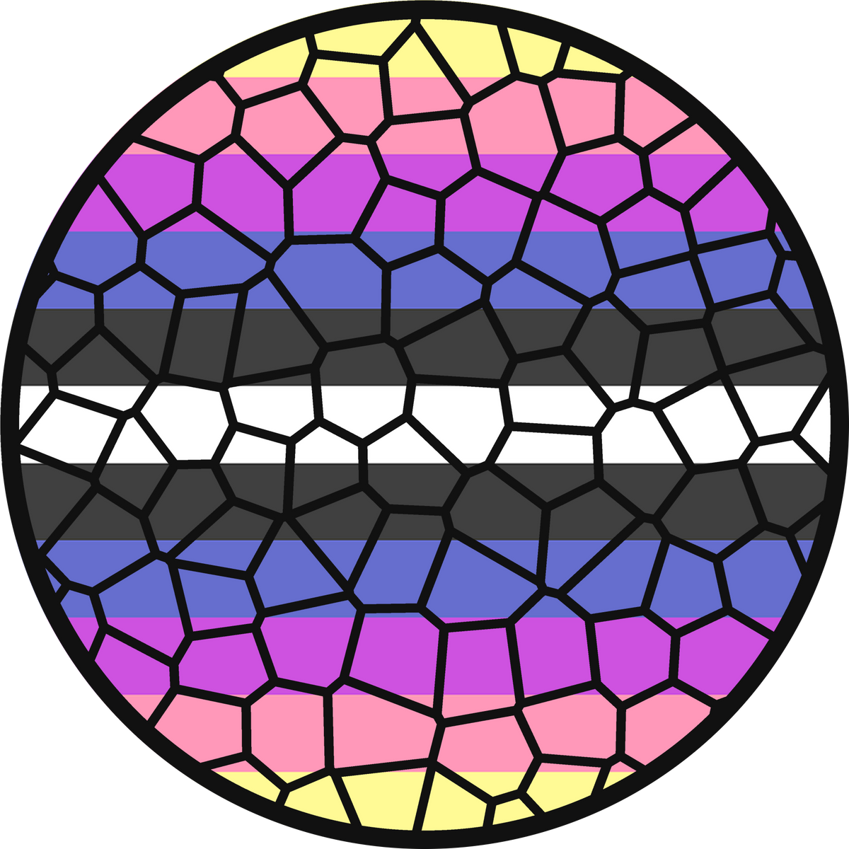 Stained Glass Effect LGBT Pride Flag Ornament – Real Glass Pride Christmas Ornament