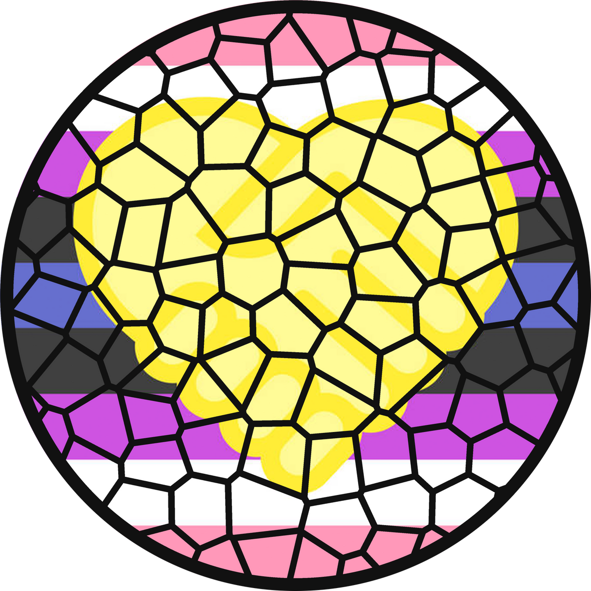 Stained Glass Effect LGBT Pride Flag Ornament – Real Glass Pride Christmas Ornament