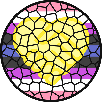 Stained Glass Effect LGBT Pride Flag Ornament – Real Glass Pride Christmas Ornament